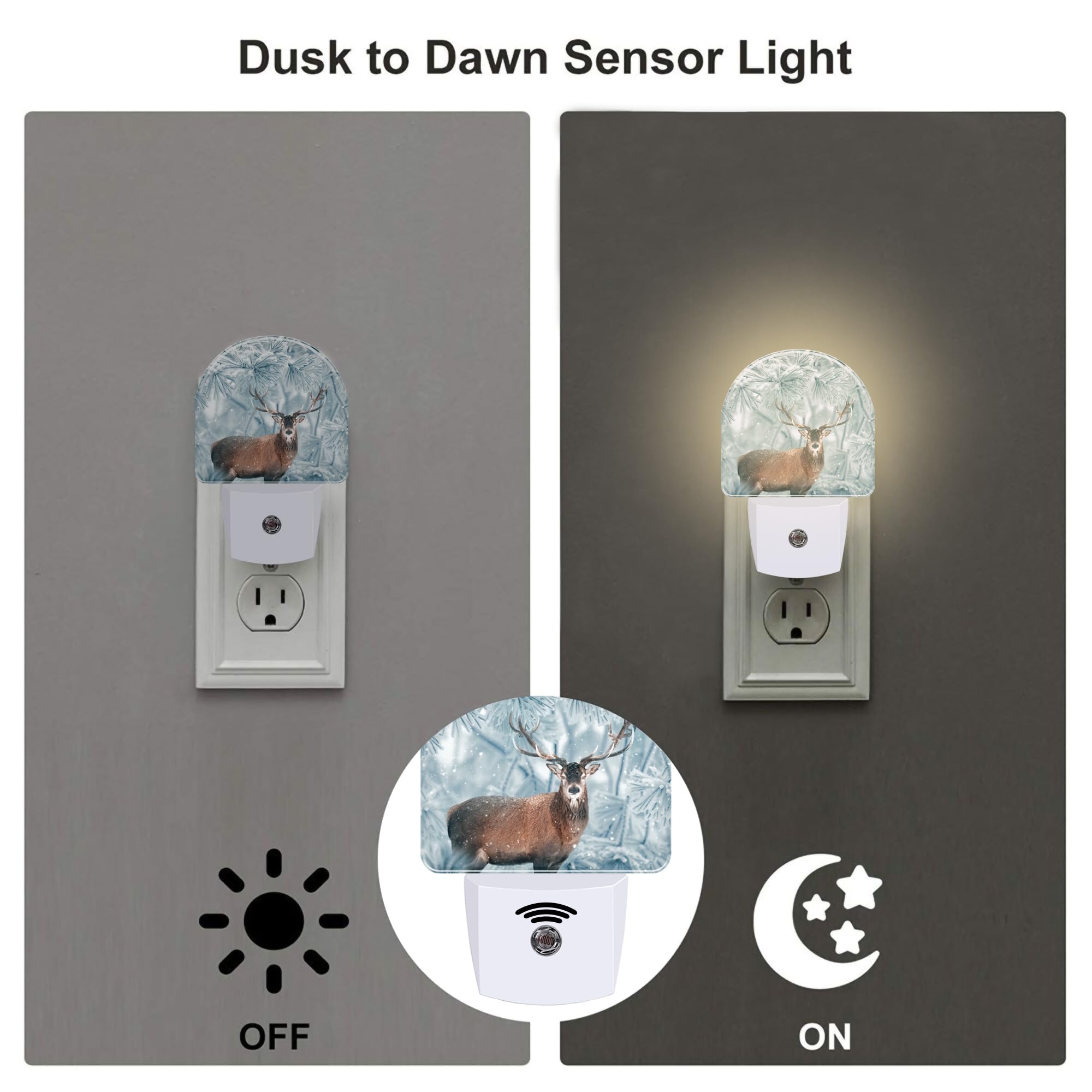 sndheke Night Light Plug-in, Christmas Scenery, Energy Saving, 0.5W, Model SBD04, Color9