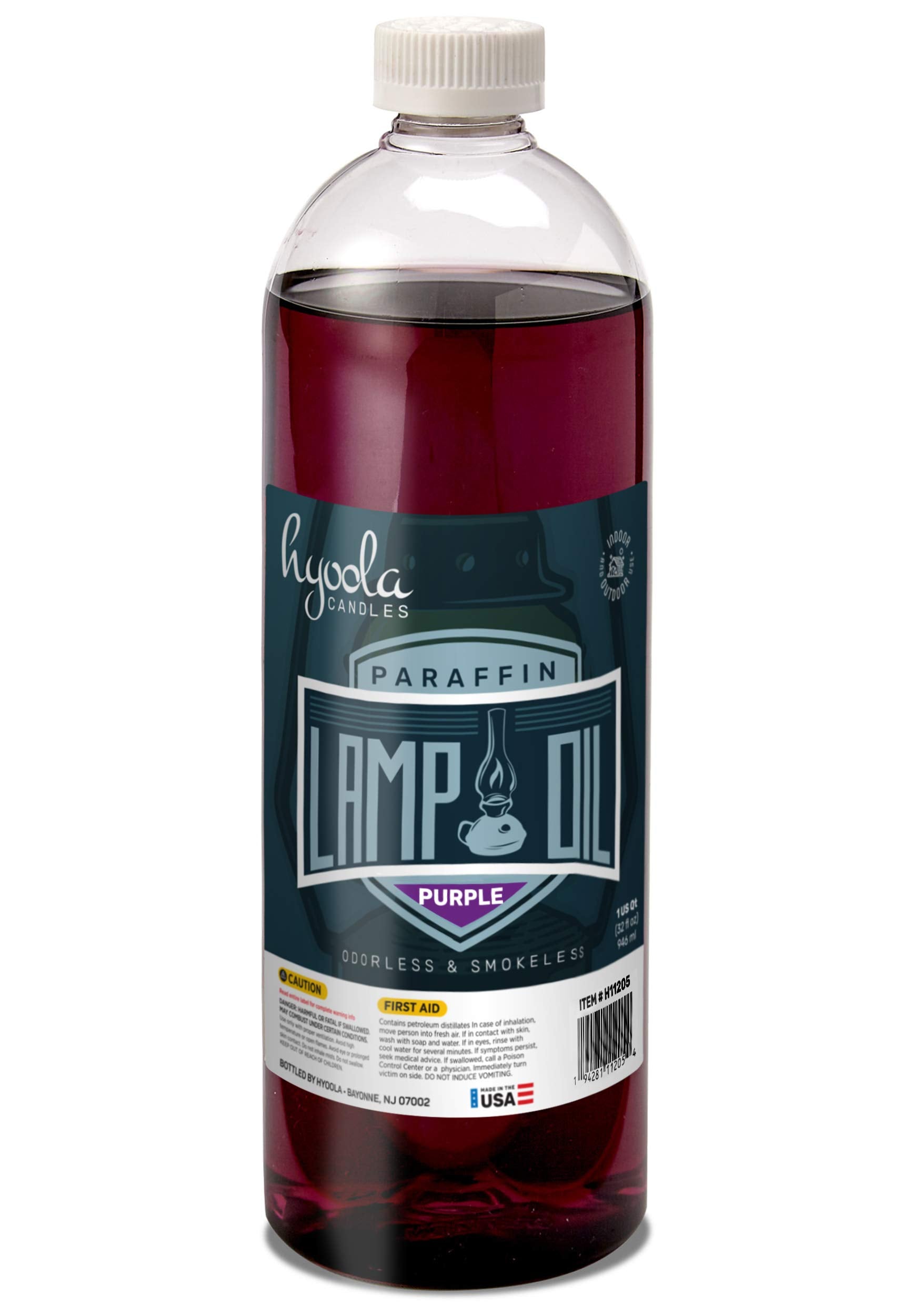 Hyoola Candles Liquid Paraffin Lamp Oil - Purple Smokeless, Odorless, Ultra Clean Burning Fuel for Indoor and Outdoor Use - Highest Purity Available - 32oz