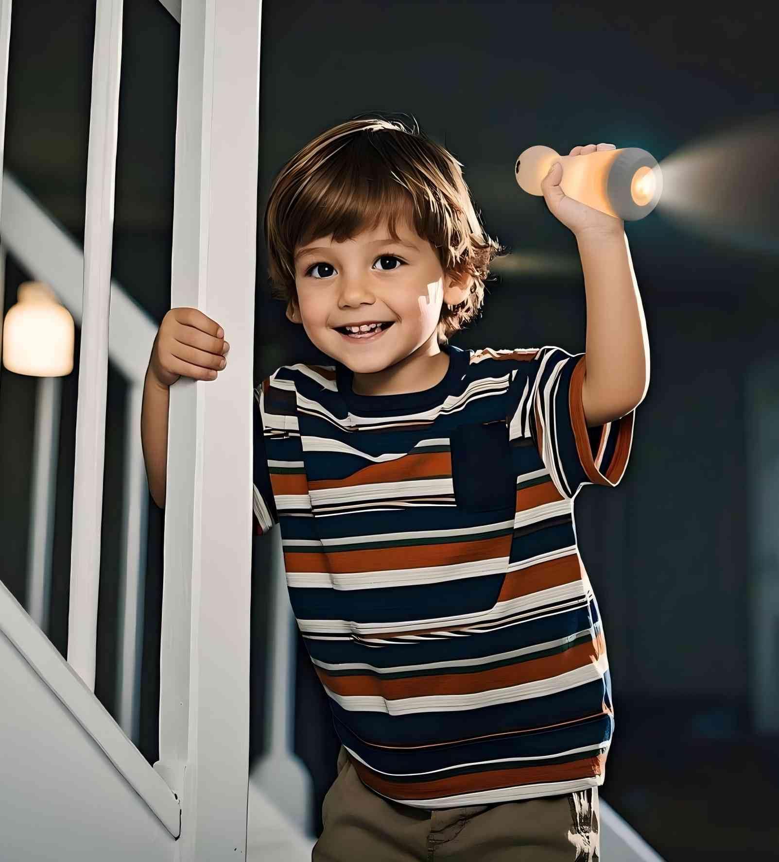 2-in-1 Night Light with Flashlight for Kids-Rechargeable LED Dimmable Night Light for Toddler Bed Room Glow in Dark Handheld Eme