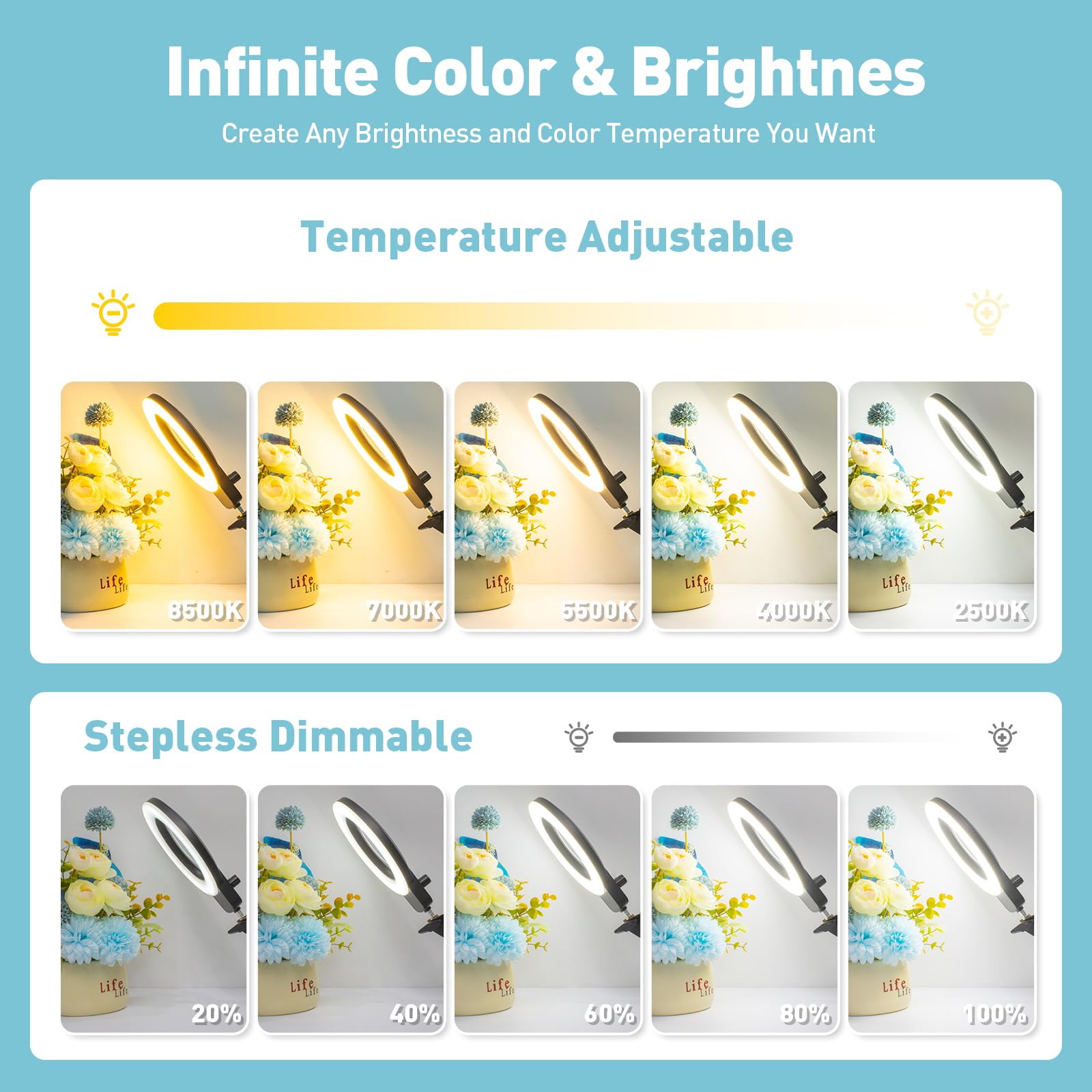 10X Magnifying Glass With Light And Stand, Magnetic Pcb Pillars, Any Color Stepless Dimming Helping Hands Soldering, Large Non-S