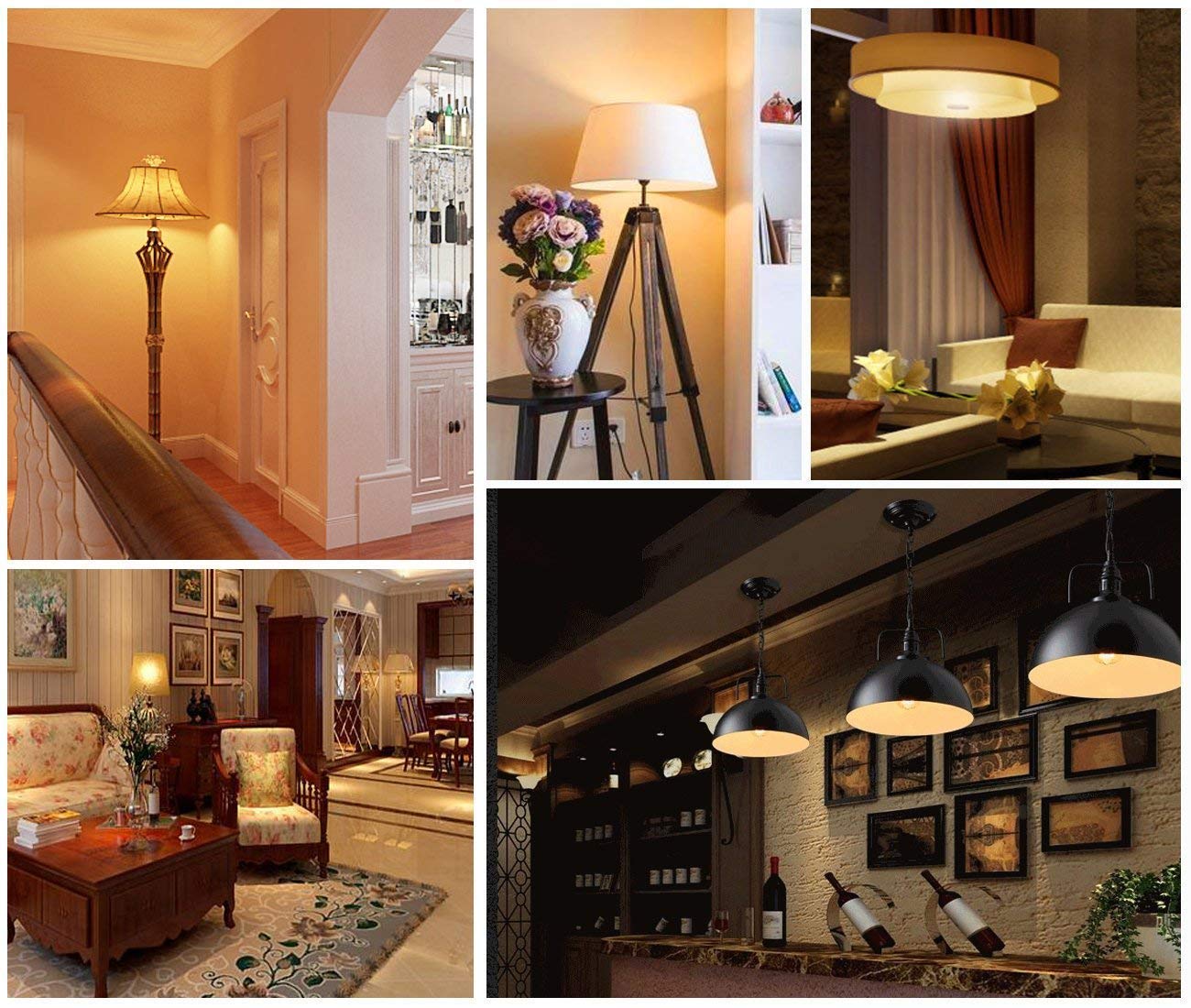 Omaykey 12W Dimmable Large Led Globe Bulb 85W Equivalent 850 Lumens, 2700K Warm White E26 Medium Base, Vintage Edison G125 Large Globe Milky Glass Led Filament Light Bulb, Deep Dimming Version