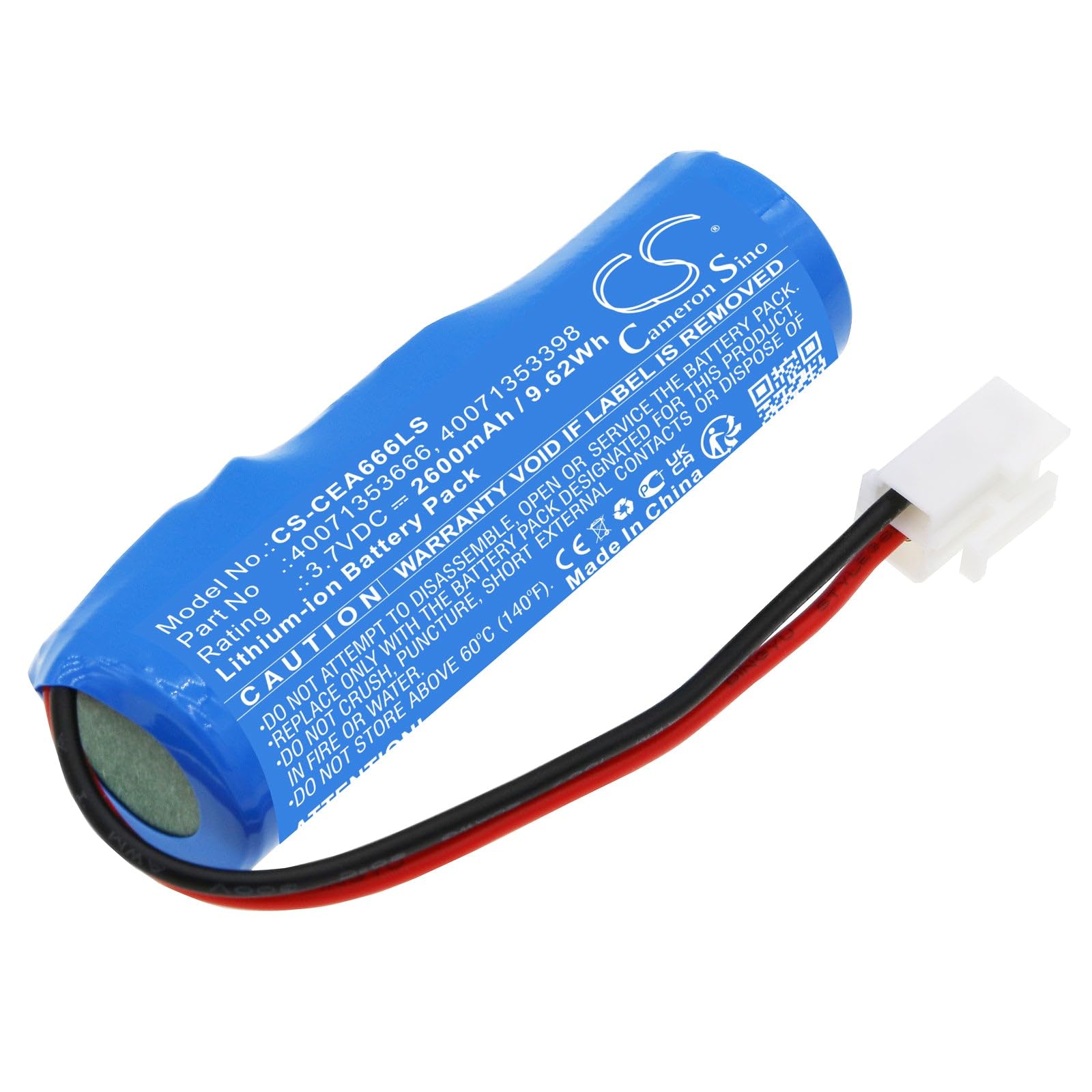VI VINTRONS Battery for Eaton 40071353666, Euro X LED at, GUIDELED, GUIDELED Euro X LED at,