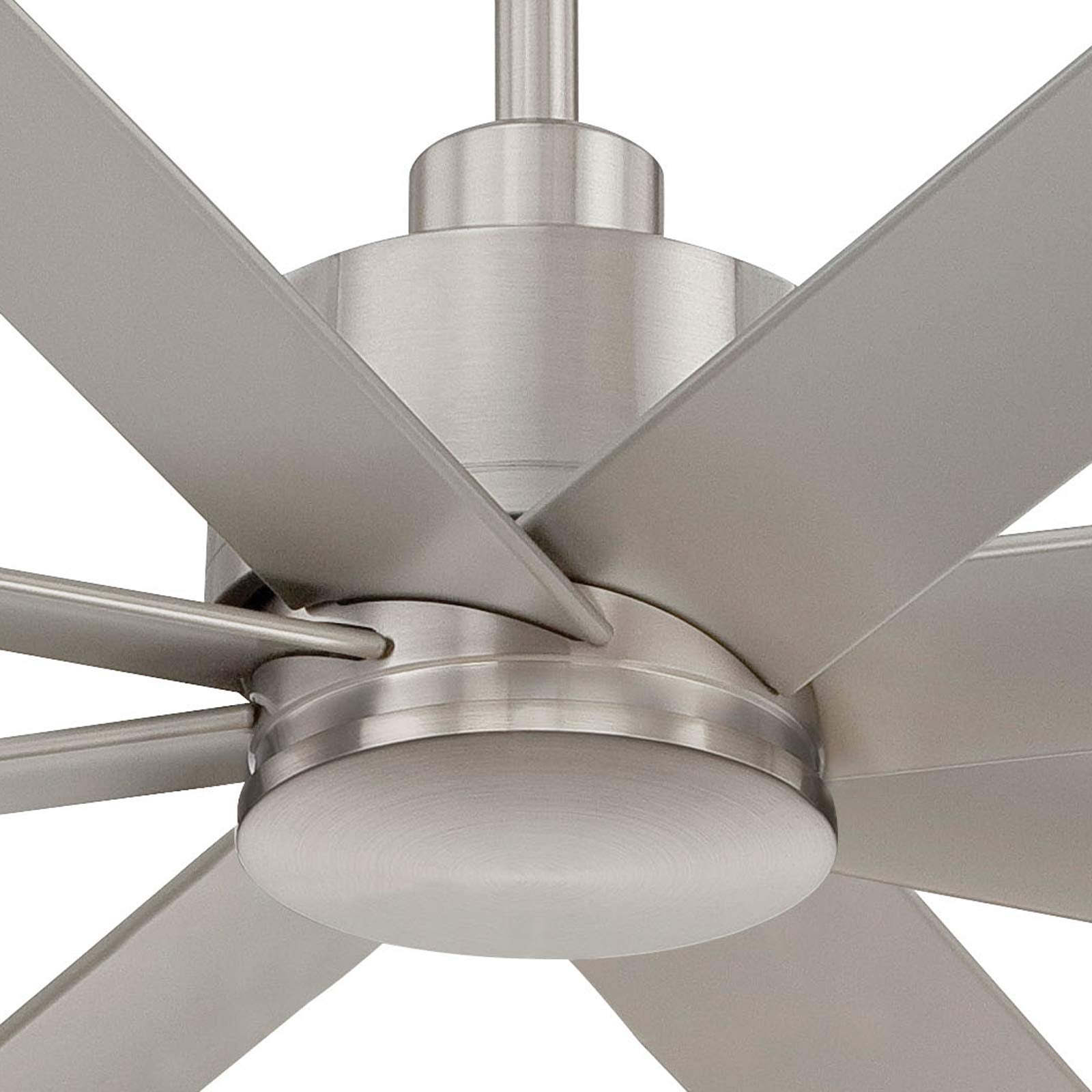 Minka-Aire F888-BNW Protruding Mount, 8 Brushed Nickel Wet Blades Ceiling fan with 28 watts light, Brushed Nickel Wet
