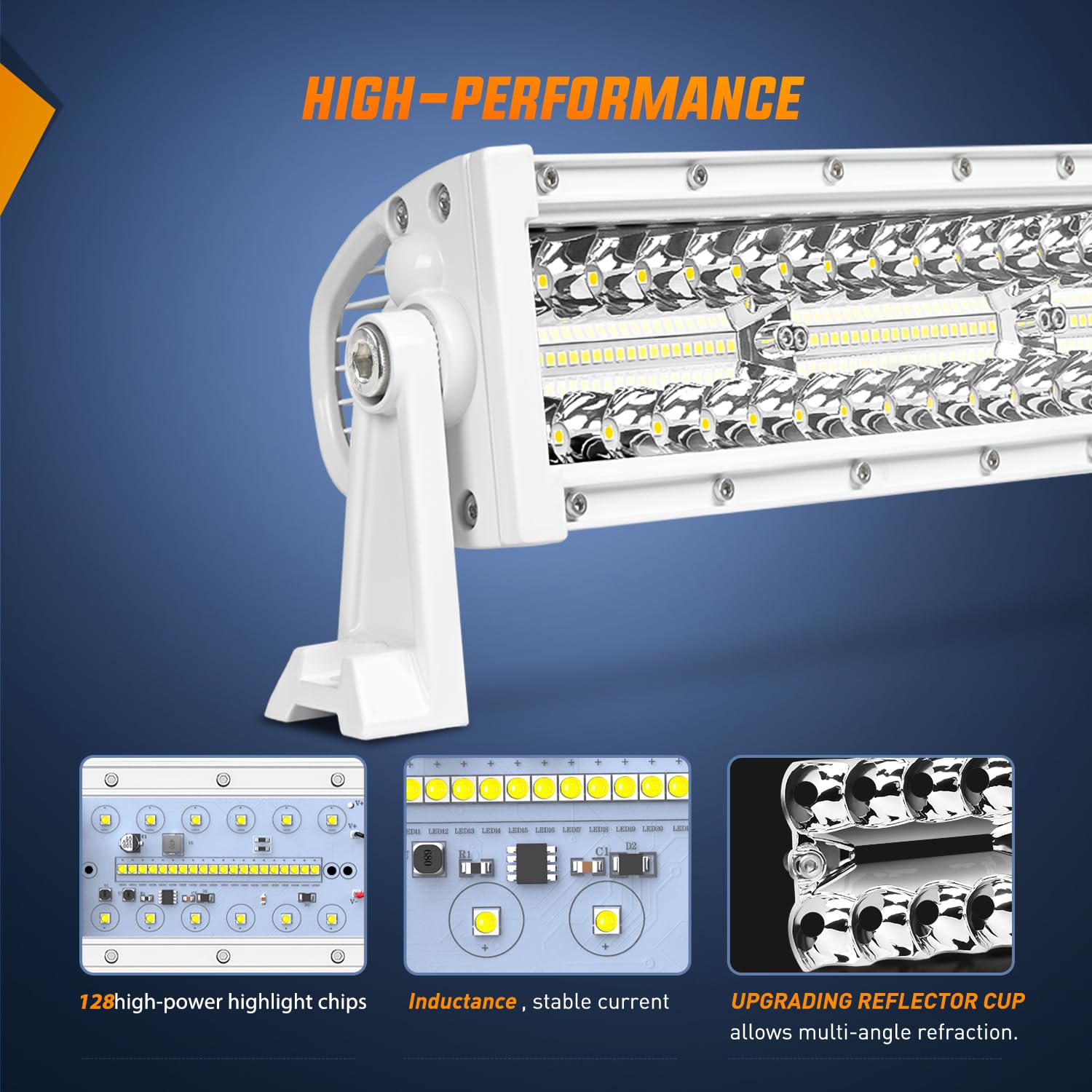 Nilight Marine Led Light Bar Navigation Lights 13.5 Inch White Spot Flood Combo Ponton Boat Deck Dock Lights For Night Fishing T