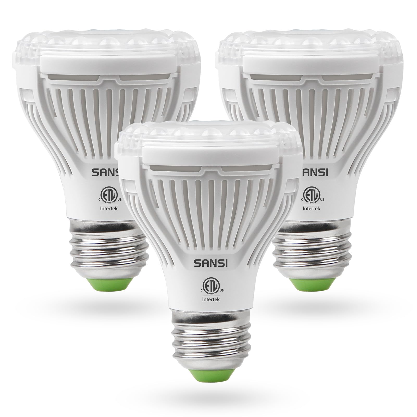 SANSI LED Grow Light Bulb, Full Spectrum 10W (150W Equiv), E26 Base, 3-Pack, Ceramic Material, 4000K Color