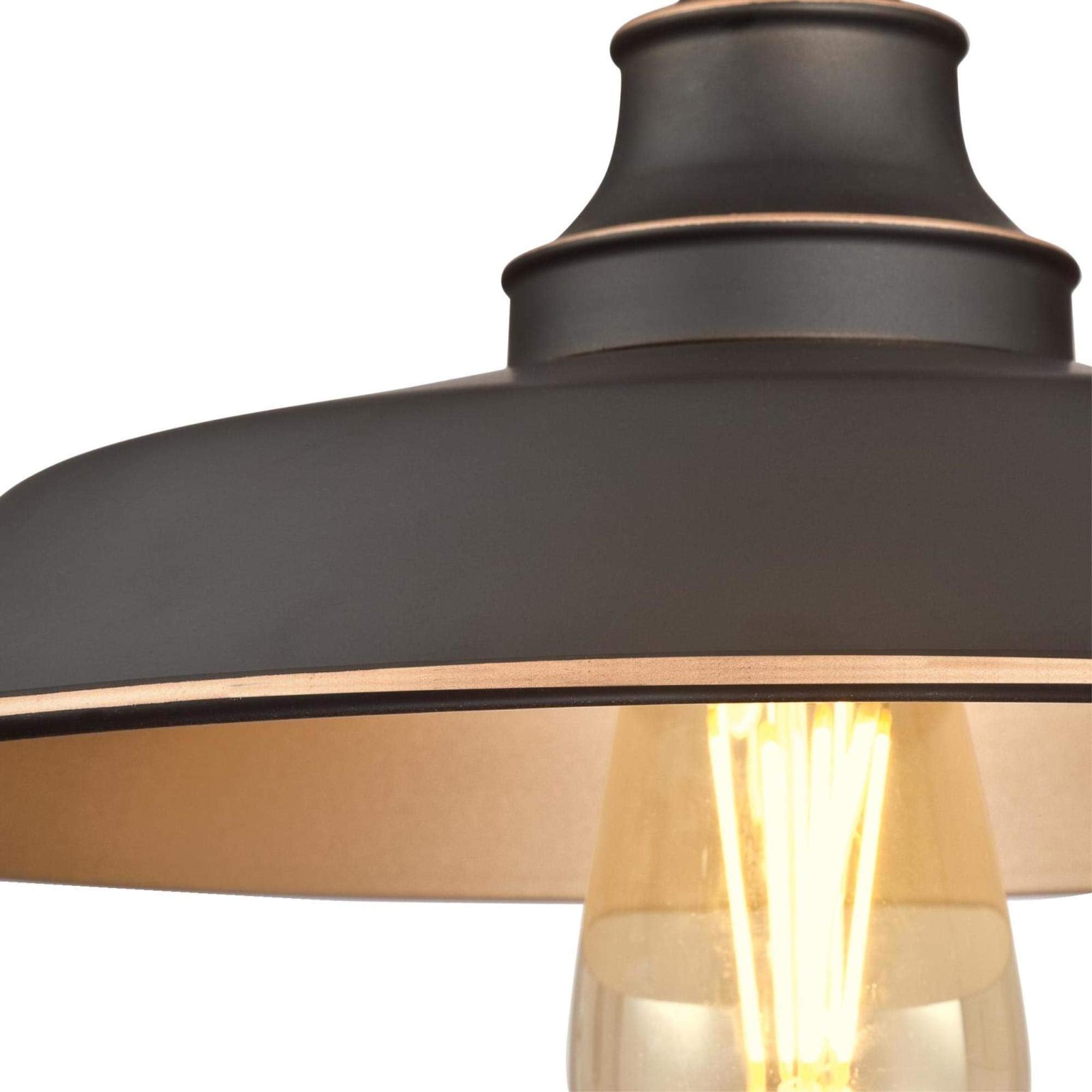 Westinghouse Iron Hill 12-Inch One-Light Semi Flush Mount Ceiling Light, Metal, Oil Rubbed Bronze Finish, Model 6370300