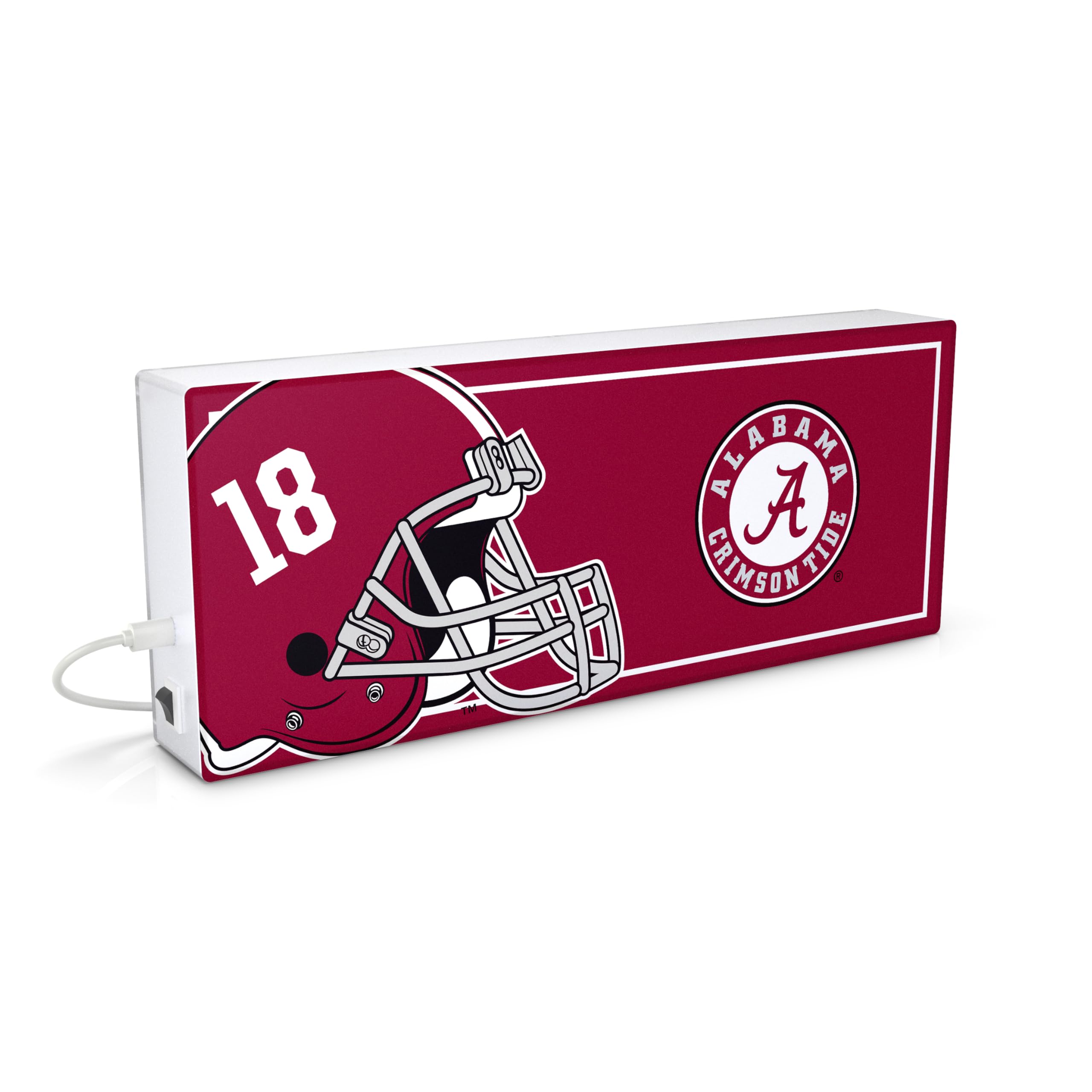 SOAR NCAA LED Ambience Light Box: Elevate Your Space with Officially Licensed Wall D  cor, Alabama Crimson Tide