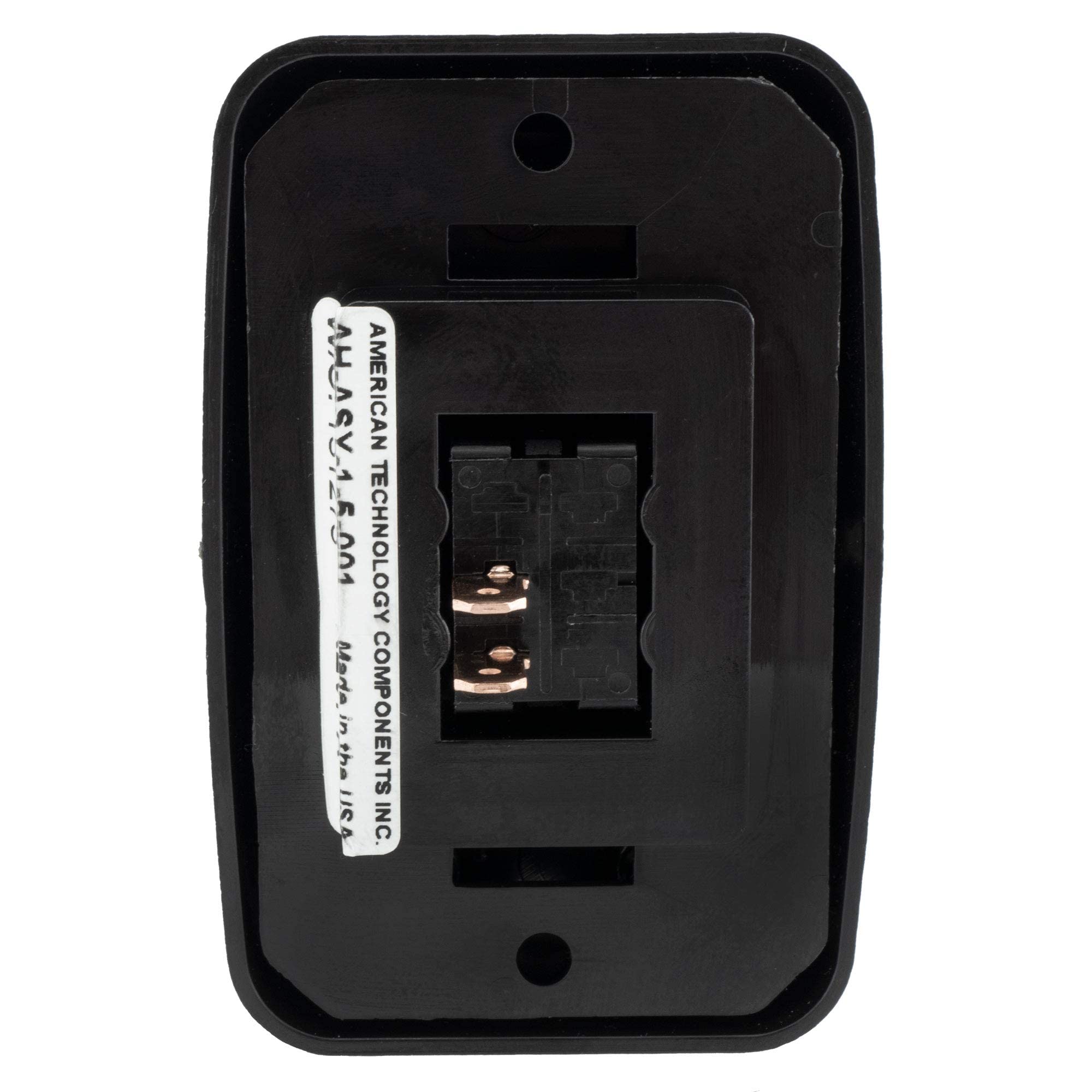 American Technology Components Black SPST On-Off Switch with Bezel, 12V for RV, Trailer, Camper