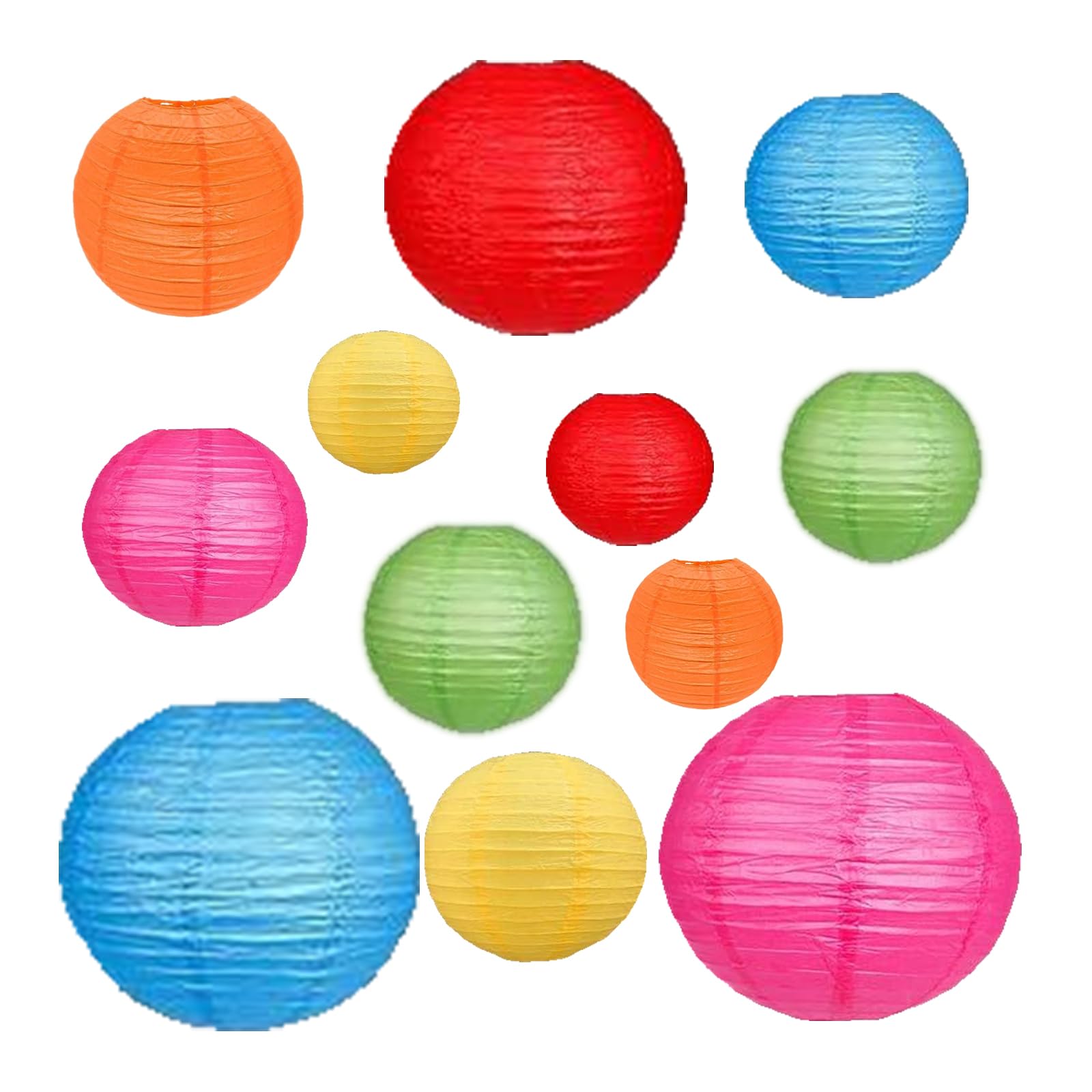 12Pcs Paper Lanterns 6   , 8   , 10   , 12   ,Paperlanterns Party Decoration, Colorful Paper Lanterns for Wedding, Bridal, Birth