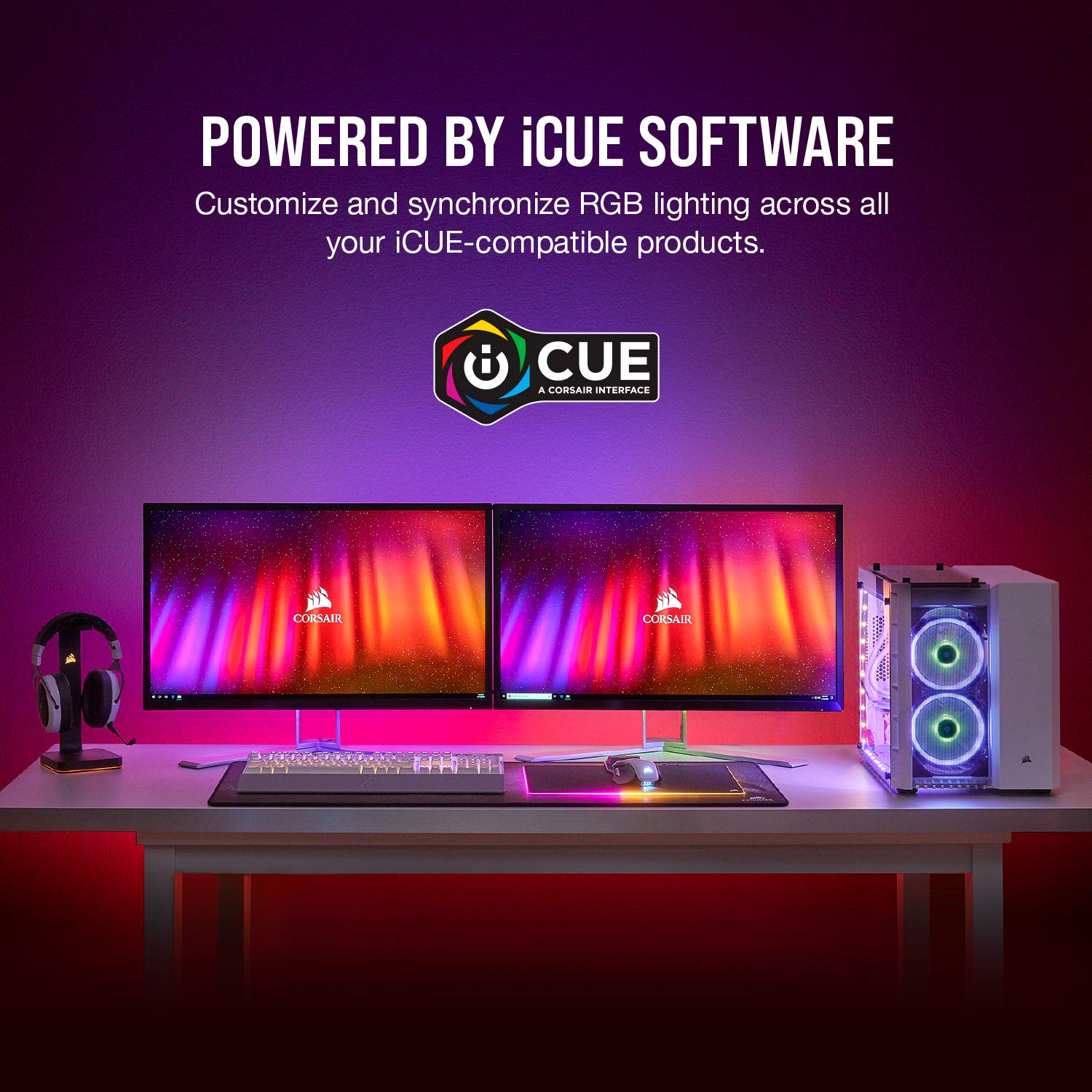 Corsair iCUE LS100 LED Smart Lighting Strip Expansion Kit 250mm - Black, Plastic, Model CD-9010001-WW/SS