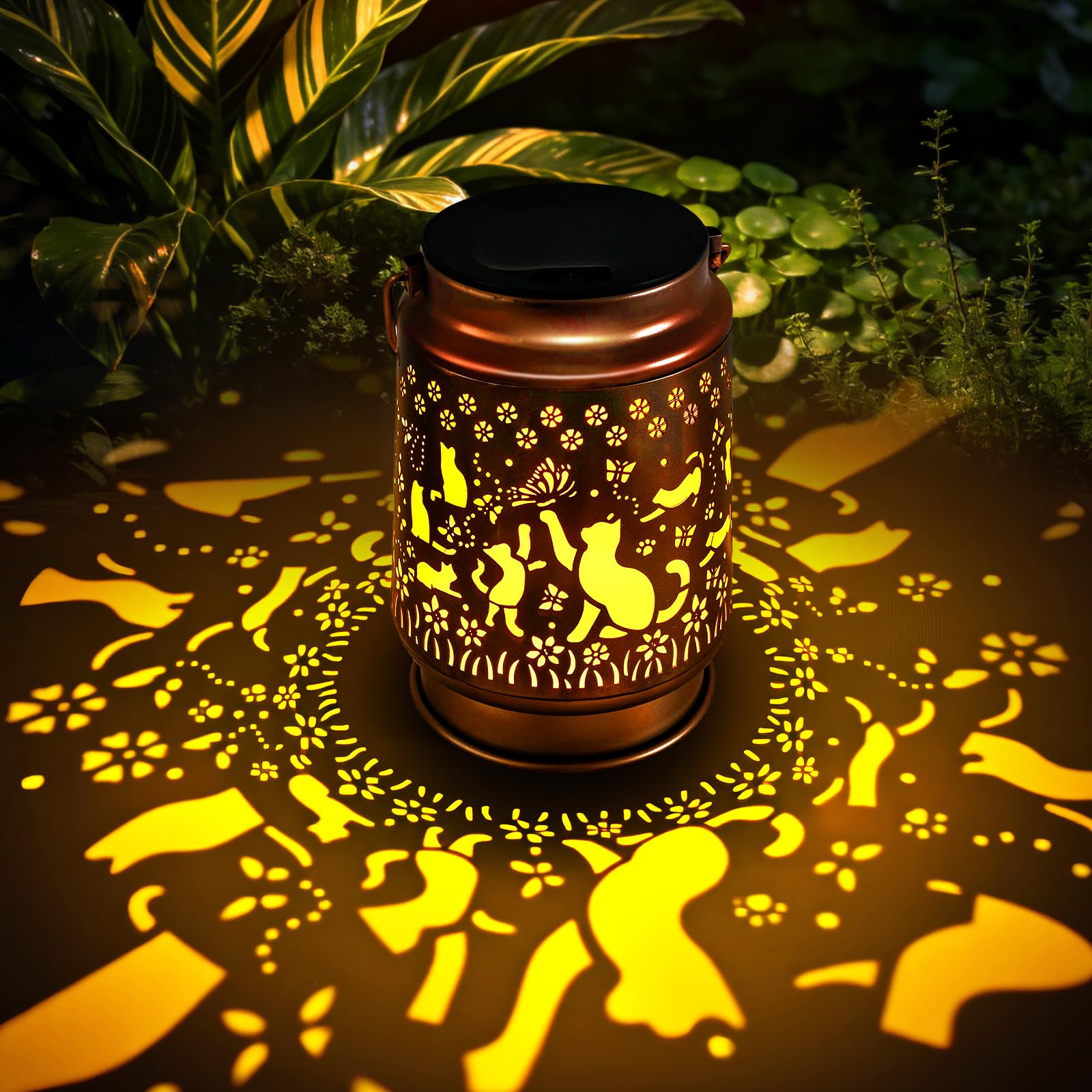 Solar Cat Lantern Lights for Outdoor Garden  Cat Lovers Gifts  Garden Decor  Yard Decor  Landscape Decor  mom Gifts  Gifts for Women  Grandma Gifts  Kids Gifts