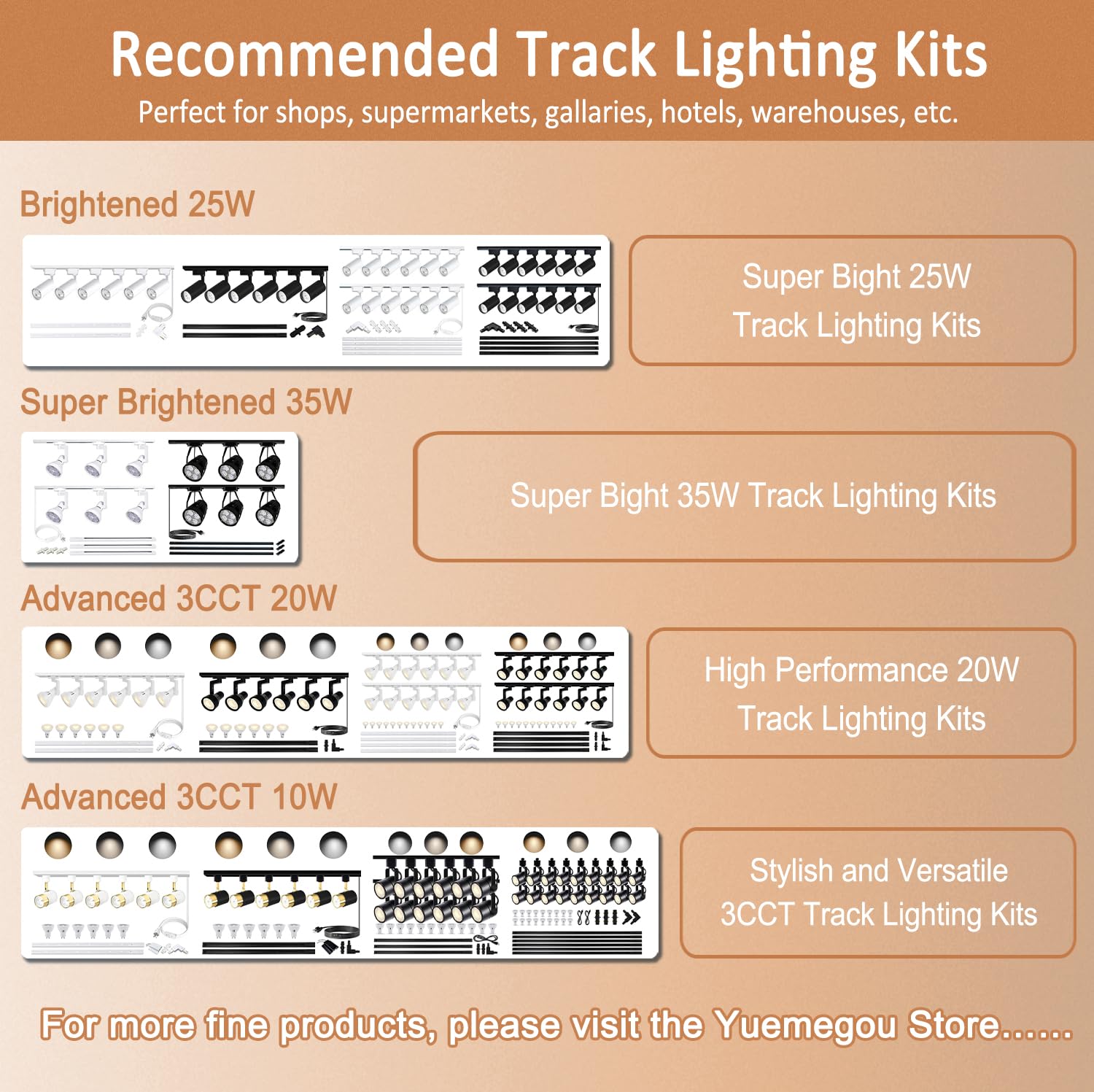 Yuemegou 1 Track Lighting Connectors-L-Type Single Circuit 2-Wire, Track L Connector,For Track Lighting Accessories J&L Type Tra
