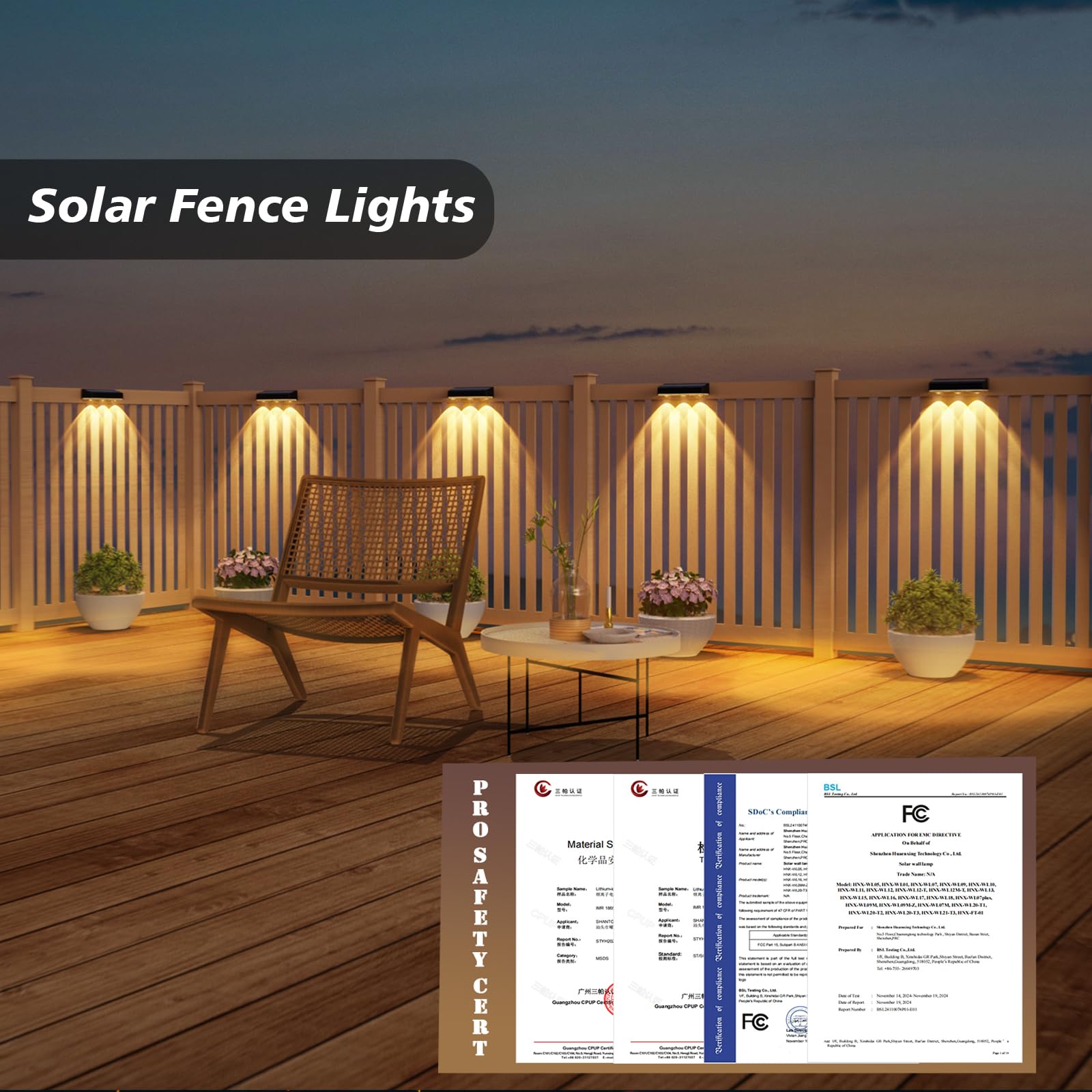 ZSYIQIXI Solar Fence Lights, 100 Lumens, 12 RGB Modes, 8 Pack, Black-3lens, Waterproof LED Outdoor Lighting for Yard, Patio, Pool Decor