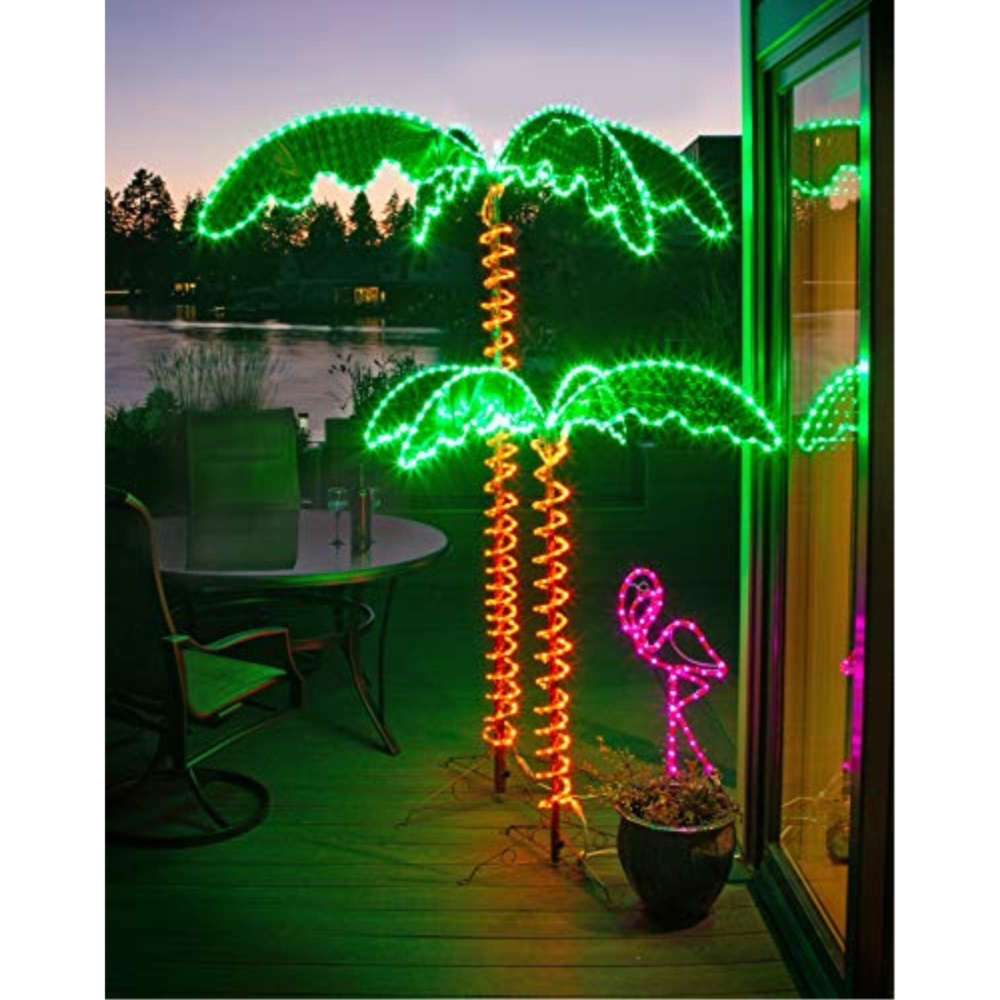 Faulkner Furniture 20522 7 Led Palm Tree 120V Yard Light