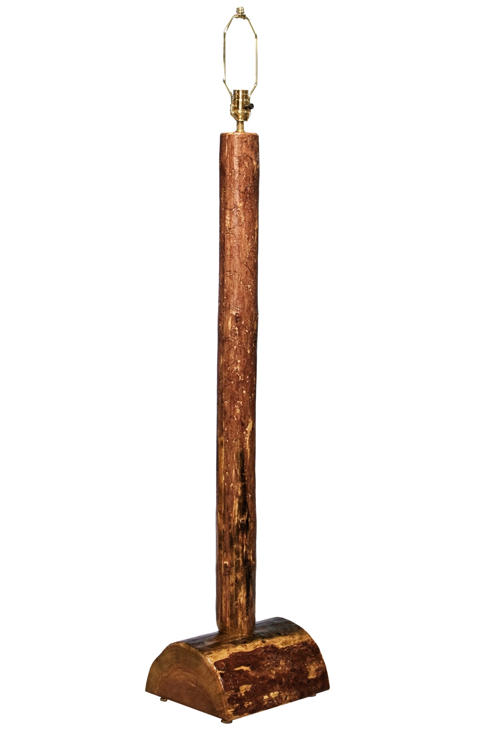 Montana Woodworks Log Floor Lamp, Puritan Pine, Wood, 11inL x 13inW x 61inH, Model MWGCFL