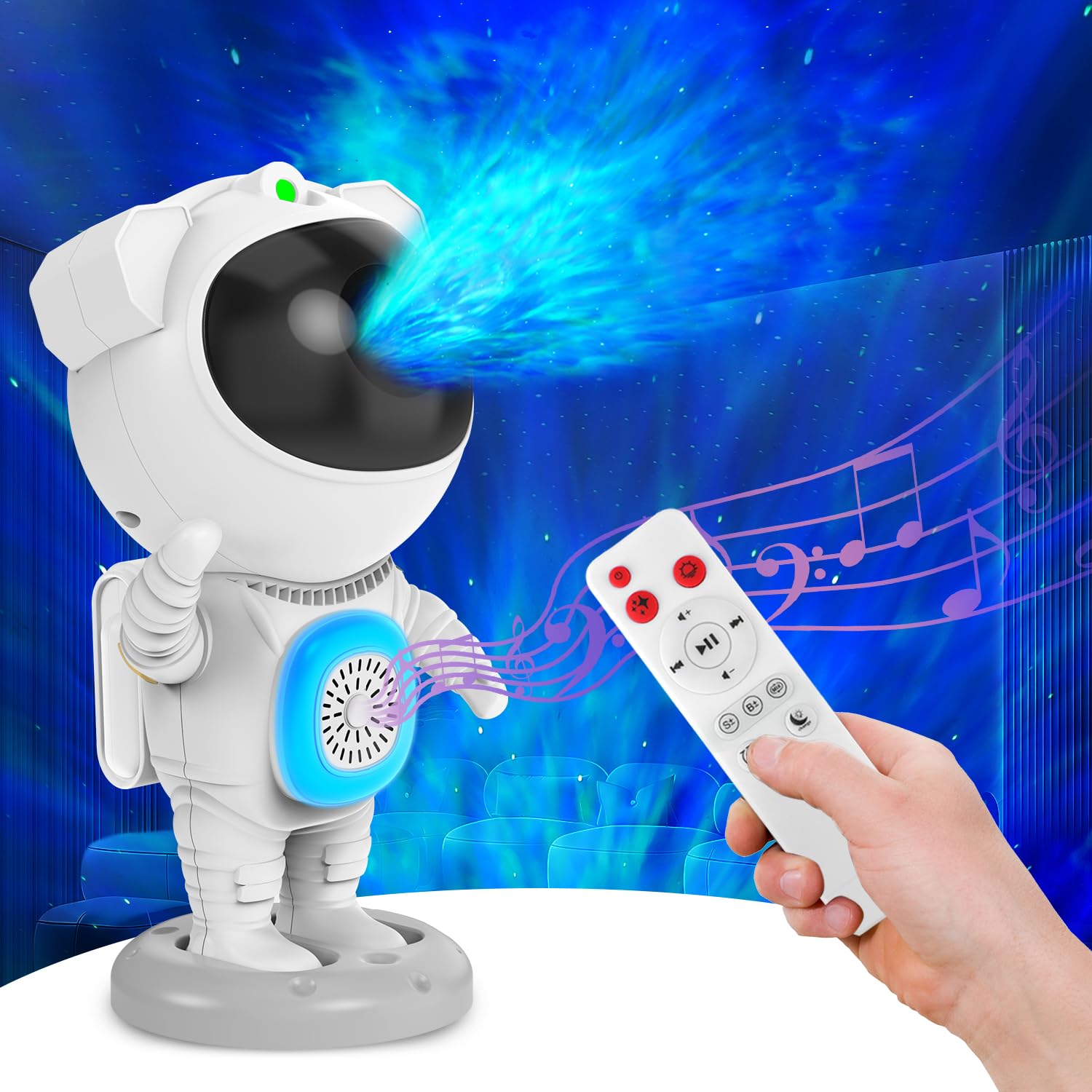Galaxy Projector, Star Projector for Bedroom, Night Lights for Kids Room, White Noise, Bluetooth Speaker, Remote Control, Room Decor, Gifts for Girls, Boys, Adults, Christmas, Birthday