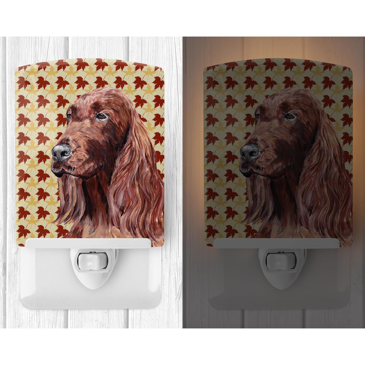 Carolines Treasures Ceramic Night Light, Irish Setter Design, 6x4x3in, UL-Certified, Multicolor