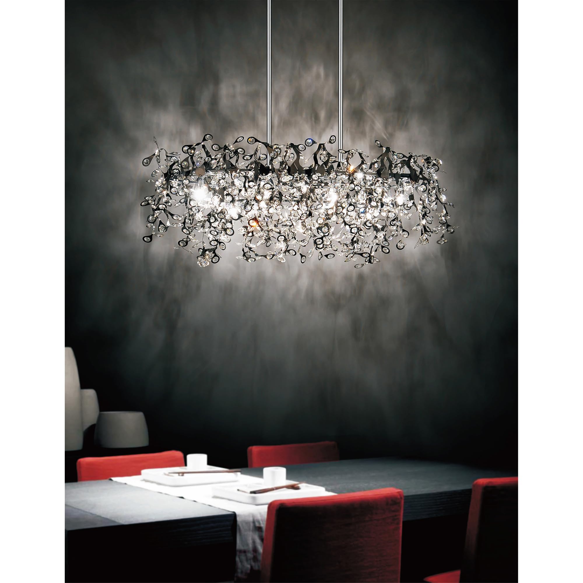 Cwi Lighting Flurry 7-Light Chrome Metal Chandelier - Contemporary Down Lighting Fixture