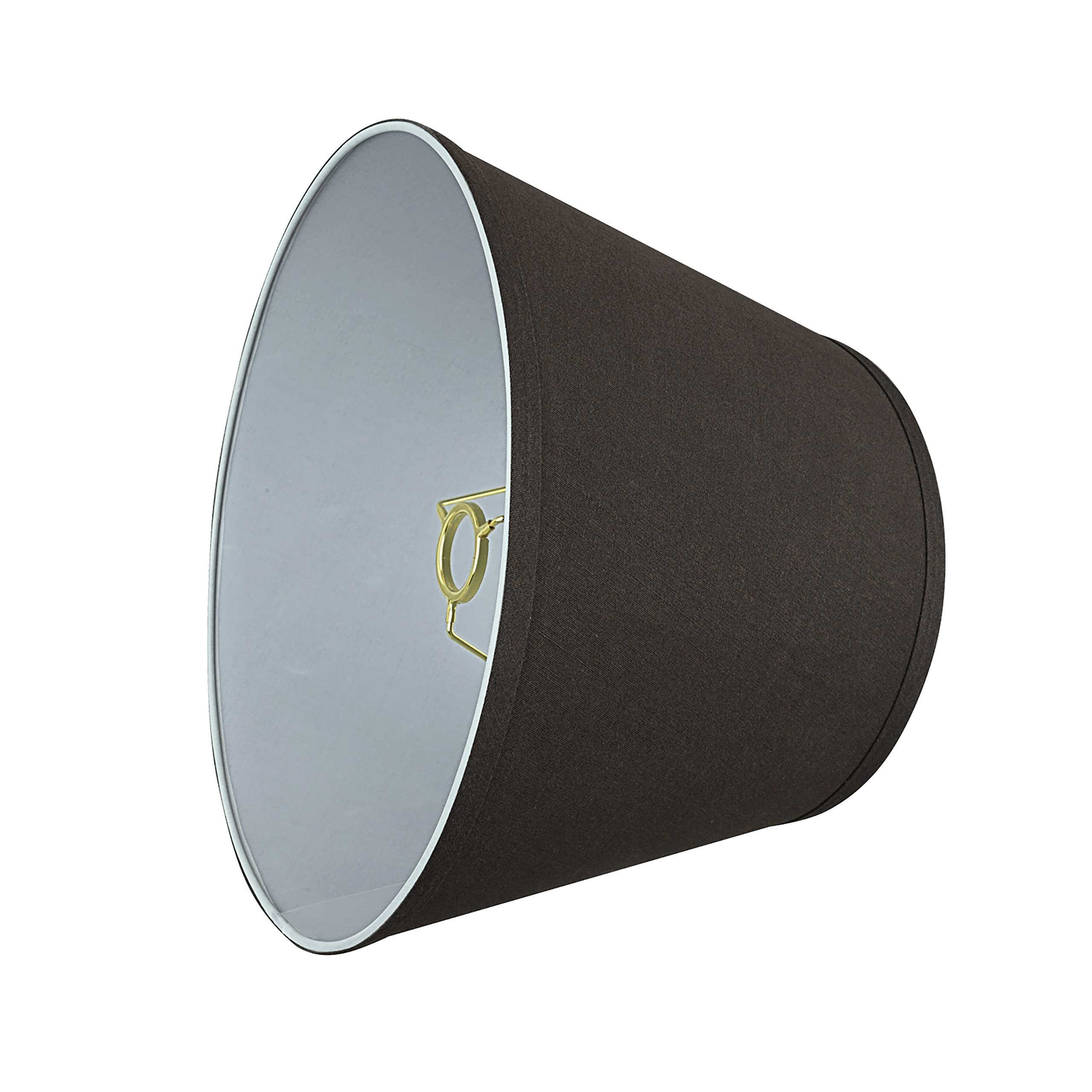 Aspen Creative 58952, Empire Uno Lamp Shade, Dark Brown, 9&quot; Top X 13&quot; Bottom X 9&quot; Slant Height, Slip Uno 33Mm