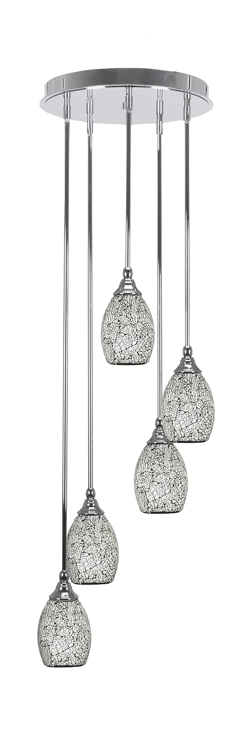 Empire 5 Light Cluster Pendalier in Chrome Finish (2145-CH-4165)