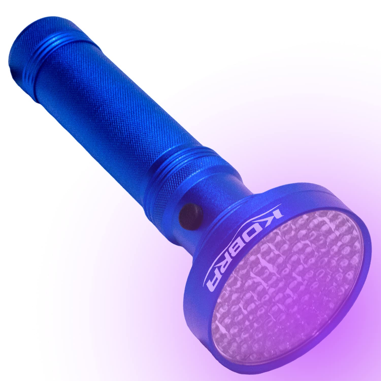 KOBRA Black Light Flashlight 100 LED - Ultra Intensity 18W, 385-395nm, Blue, Model BLFL-PRNT
