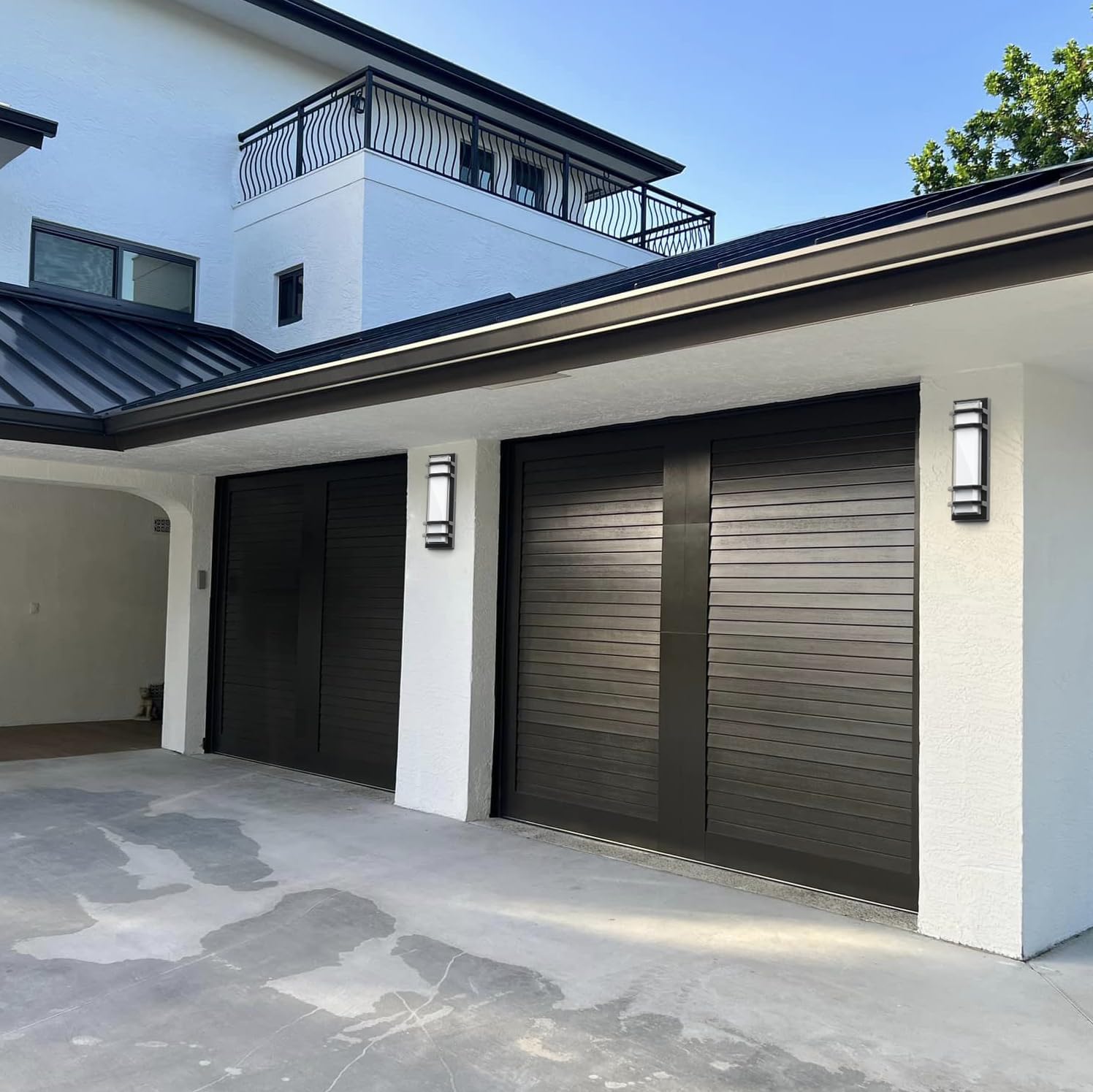 Sytmhoe 16" Dimmable Led Square Outdoor Wall Light, 30W, Waterproof, Cold White 6000K