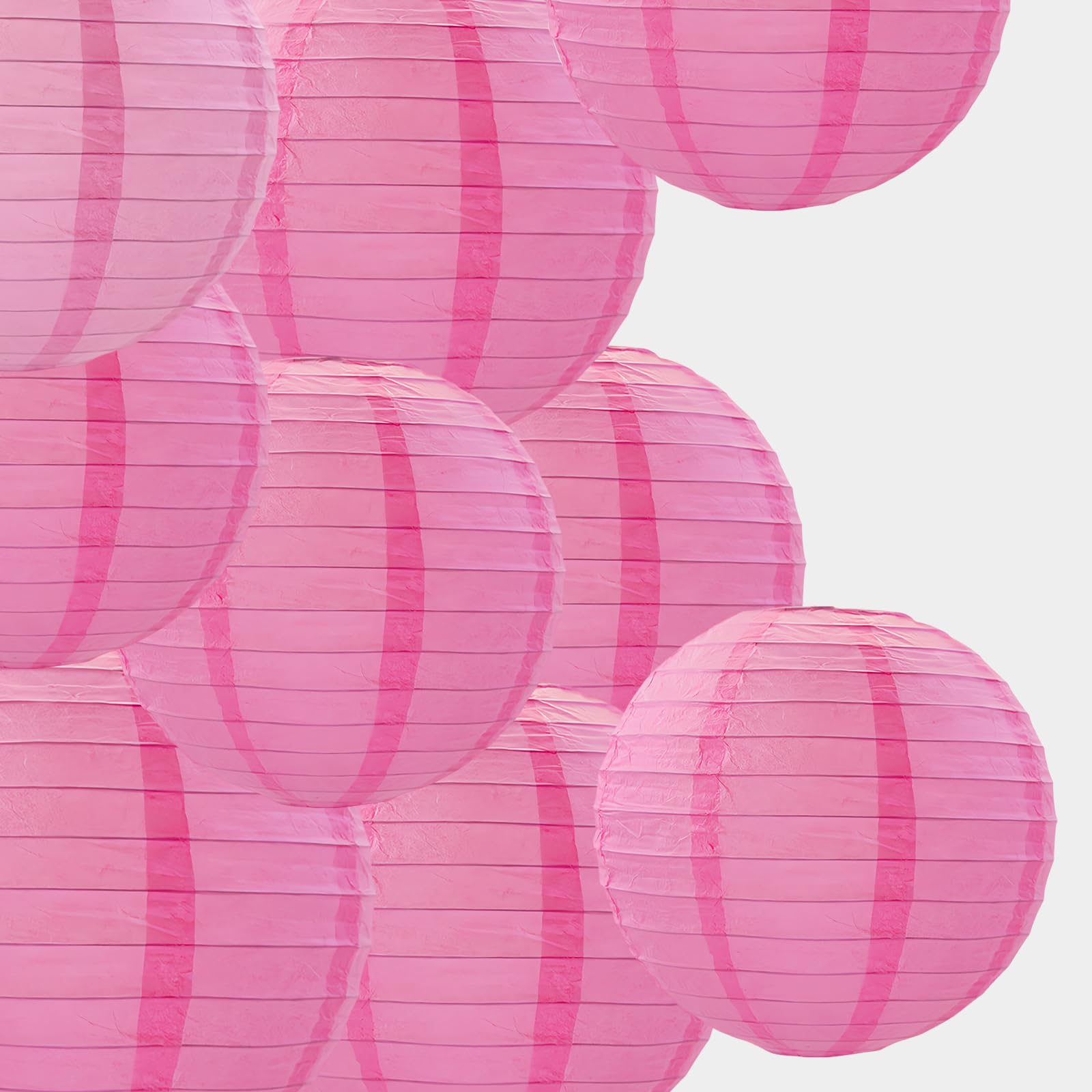 Capesaro Pink Paper Lanterns Decorative 10Pcs Party Hanging Decorations For Bachelorette Wedding Birthday Baby Shower Graduation Anniversary Mermaid Themed Room Decor Diy Activities