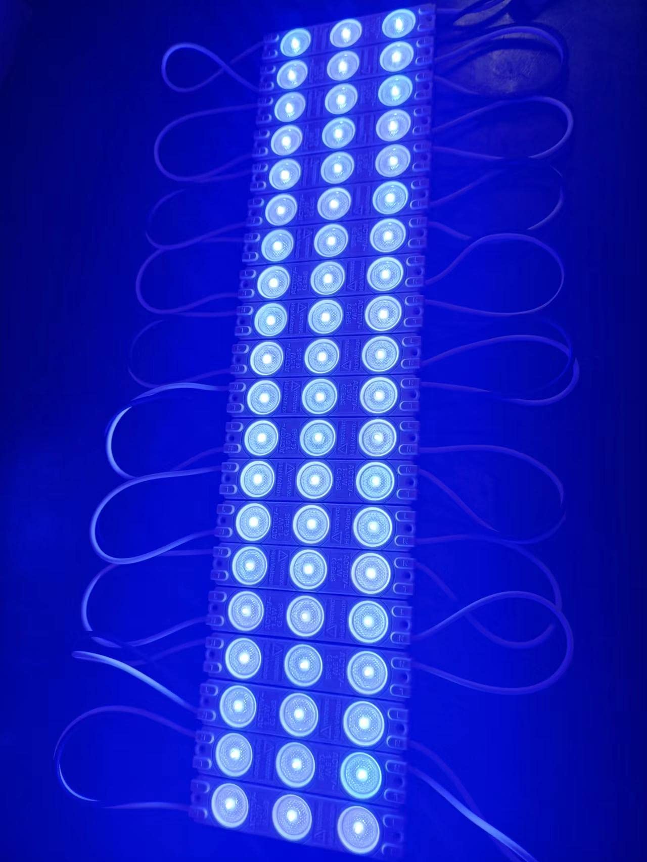 AC 110V LED Module Blue 1.5W Decorative Light for Letter Sign Advertising Signs with Tape Adhesive Backside (100pcs Pack)