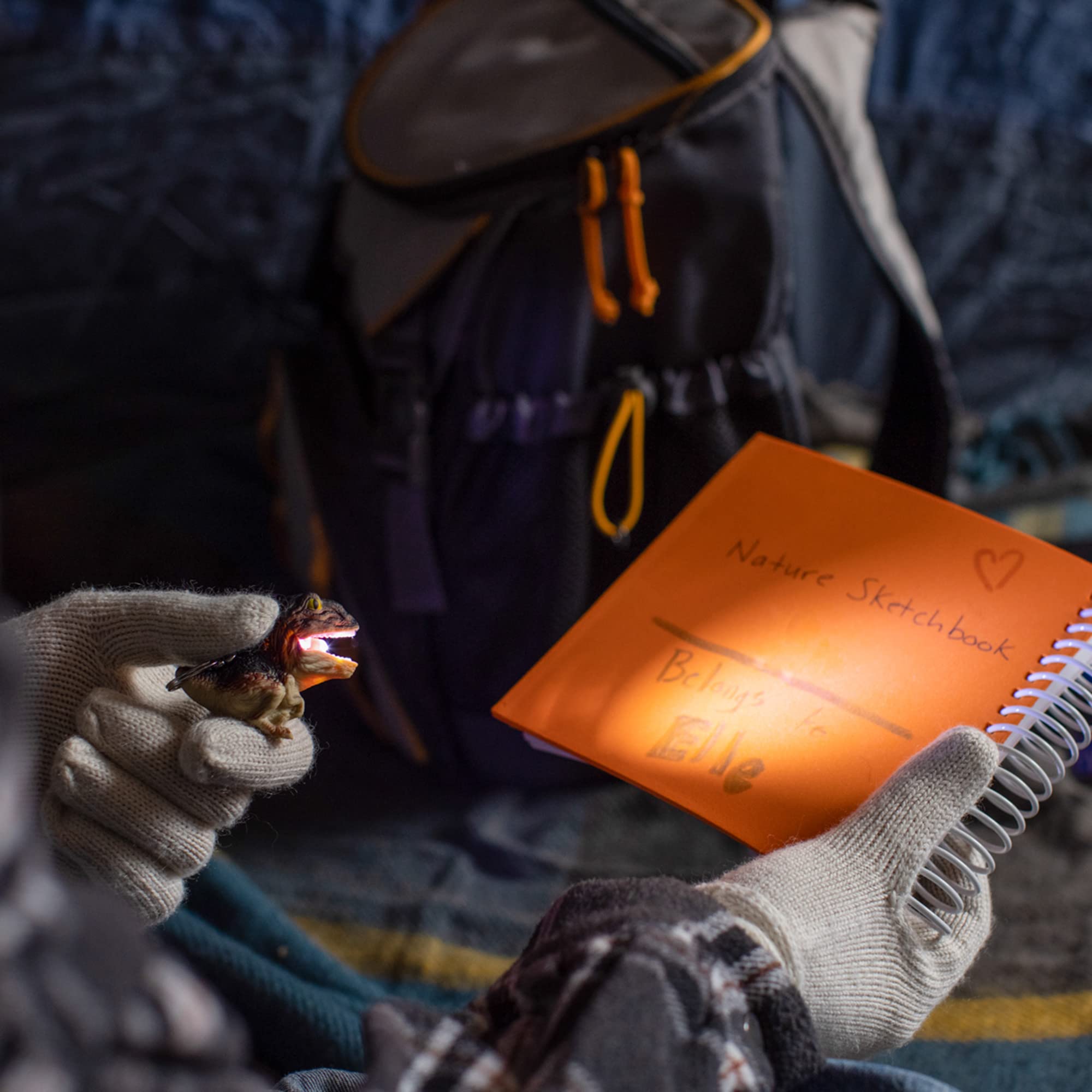 Big Discoveries WildLight Animal Carabiner Flashlight - Fun Mini Keychain Flash Lights for Kids, Nurses, Camping