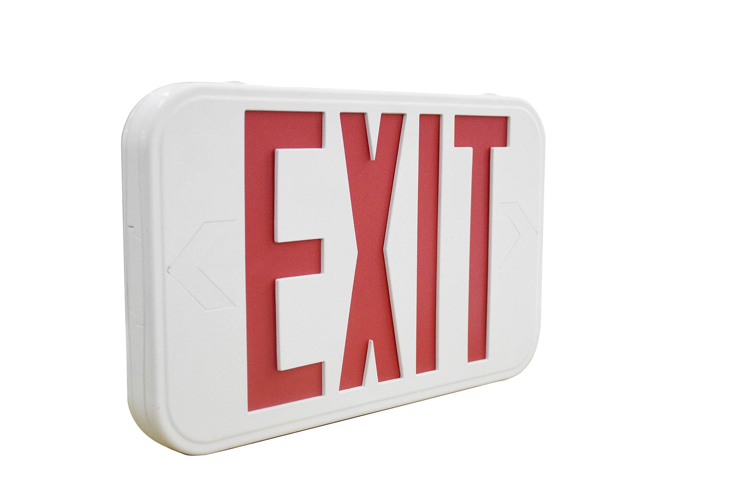 Lit-Path Led Exit Sign, Emergency Exit Light With Back Up Batteries, Double Face - Us Standard Red Letter Exit Lighting, Ul 924 And Cec Qualified, 120-277 Voltage, 1-Pack