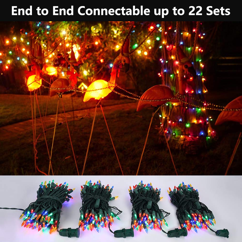 Brizled LED Christmas Lights, 100 Mini String Lights, 33ft, Multicolor, UL Certified for Indoor/Outdoor Use