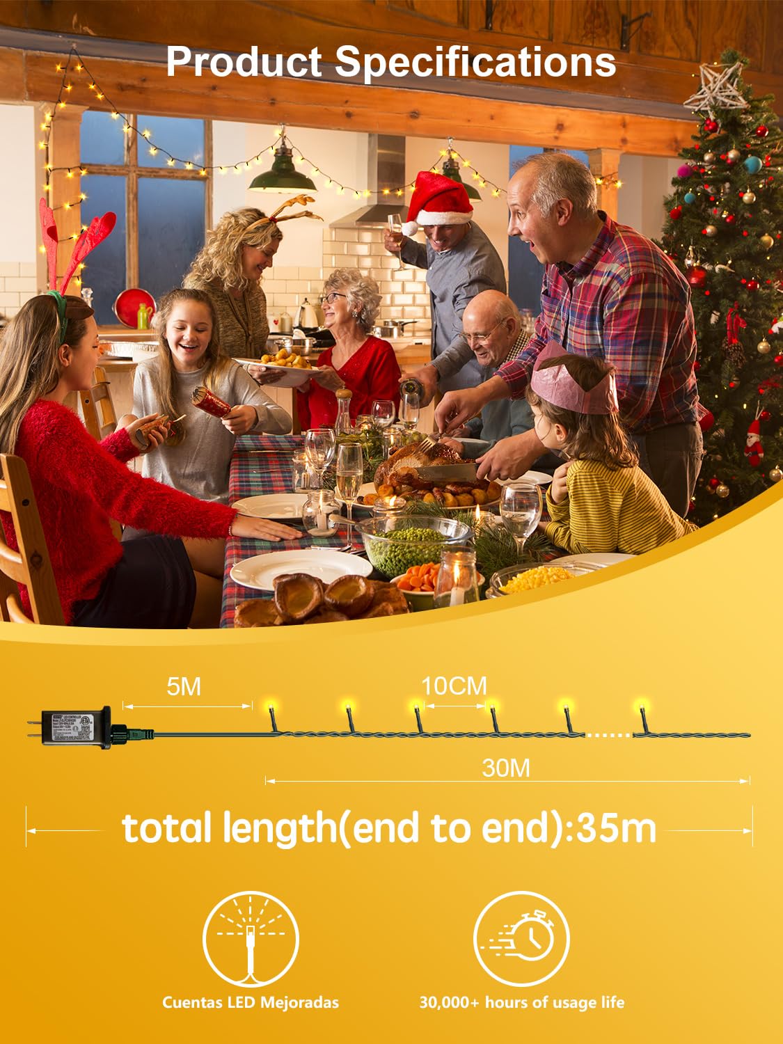 300 Led String Lights Outdoor  100Ft Warm White Christmas Lights For Outside With Remote  Timer Memory Function  8 Modes Waterproof Fairy Lights Plug In  For Xmas Tree Bedroom Patio Party