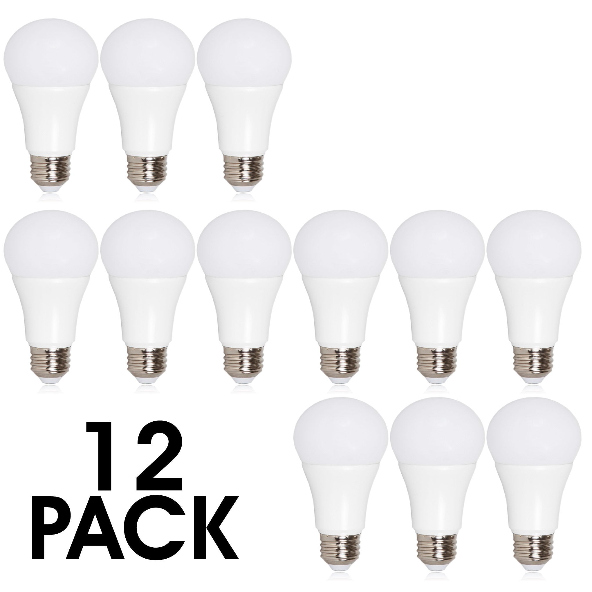 Maxxima Led A19 800 Lumens 60 Watt Equivalent Light Bulb Set - 2700K Soft White Light, Energy Efficient 10 Watts, E26 Base, Non-