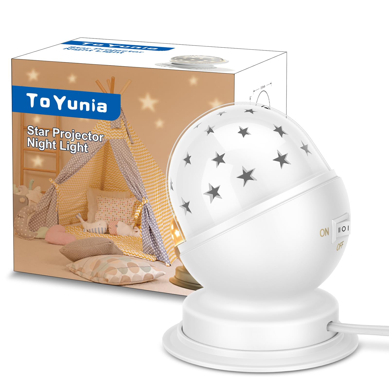 Toyunia Star Night Light for Kids Star Night Light for Kids Bedroom Girls Night Light Starry Night Light Projector Plug in Night