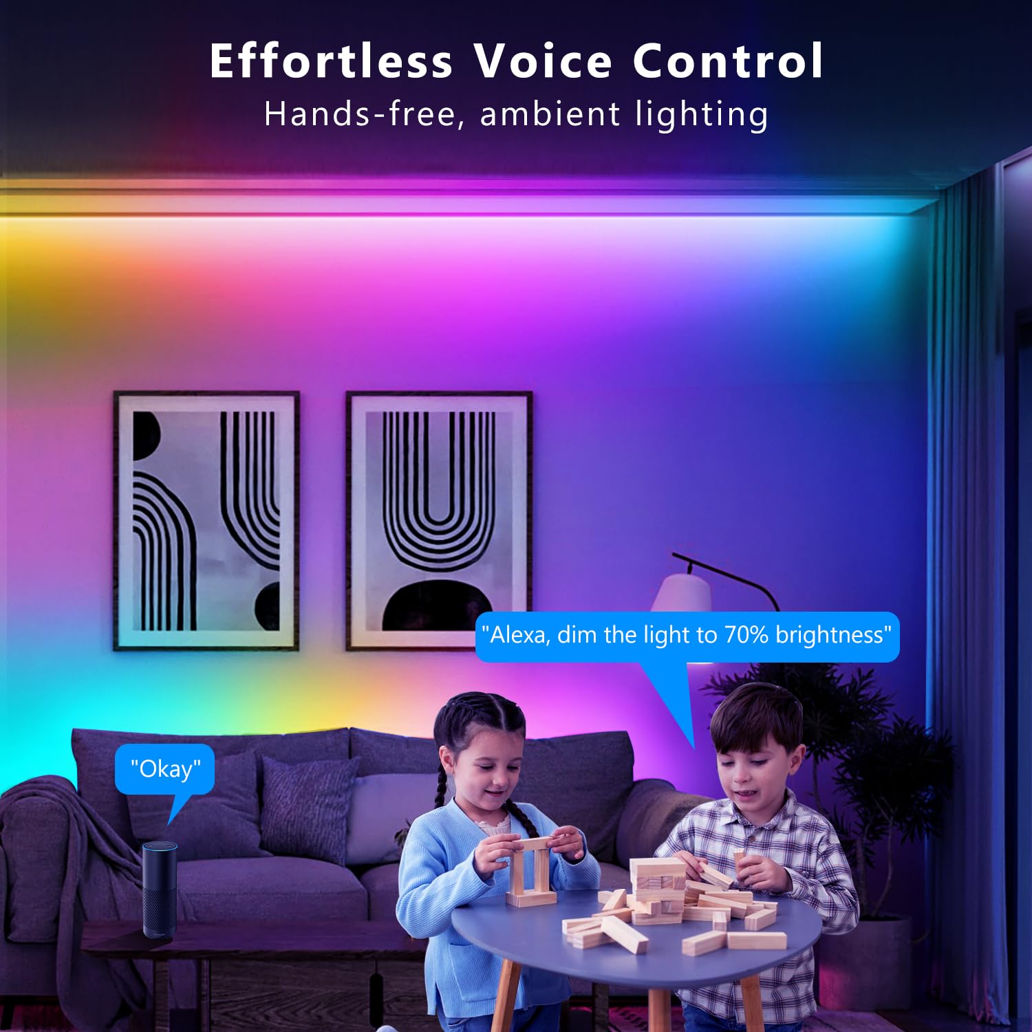 Daybetter 100Ft Smart Ic Wifi Led Strip Lights, Work With Alexa And Google Assistant, Bgric Led Lights App Control Segmented Diy