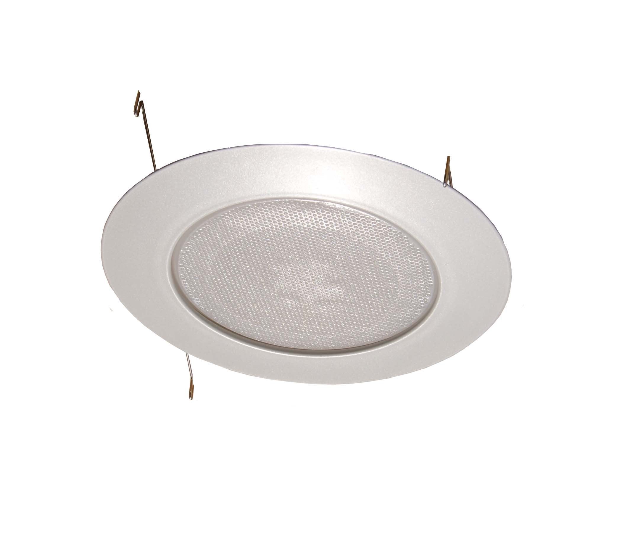 Joint Bright Lighting 6 Inches Albalite Lens Shower Trim for Recessed Lighting, White, Model CECOMINOD080593, Glass