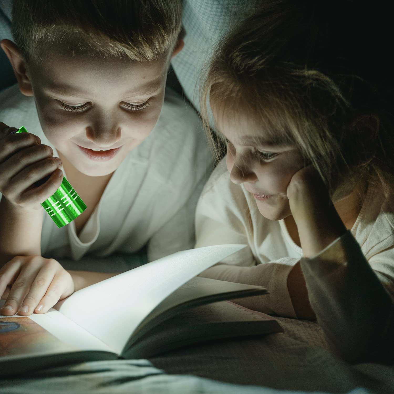 Yikosam 5 Pack Mini Aluminum Flashlights - 9 Led, Handheld, Lanyard, 15 Aaa Batteries Included