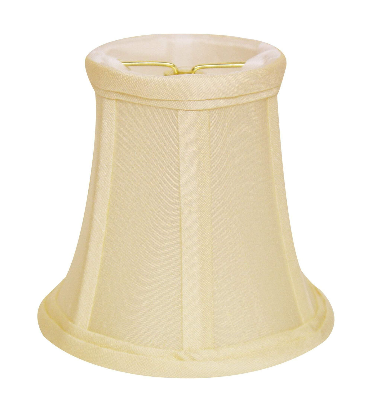 5&quot; Ivory Slanted Set of 6 Chandelier Dupioni Lampshades