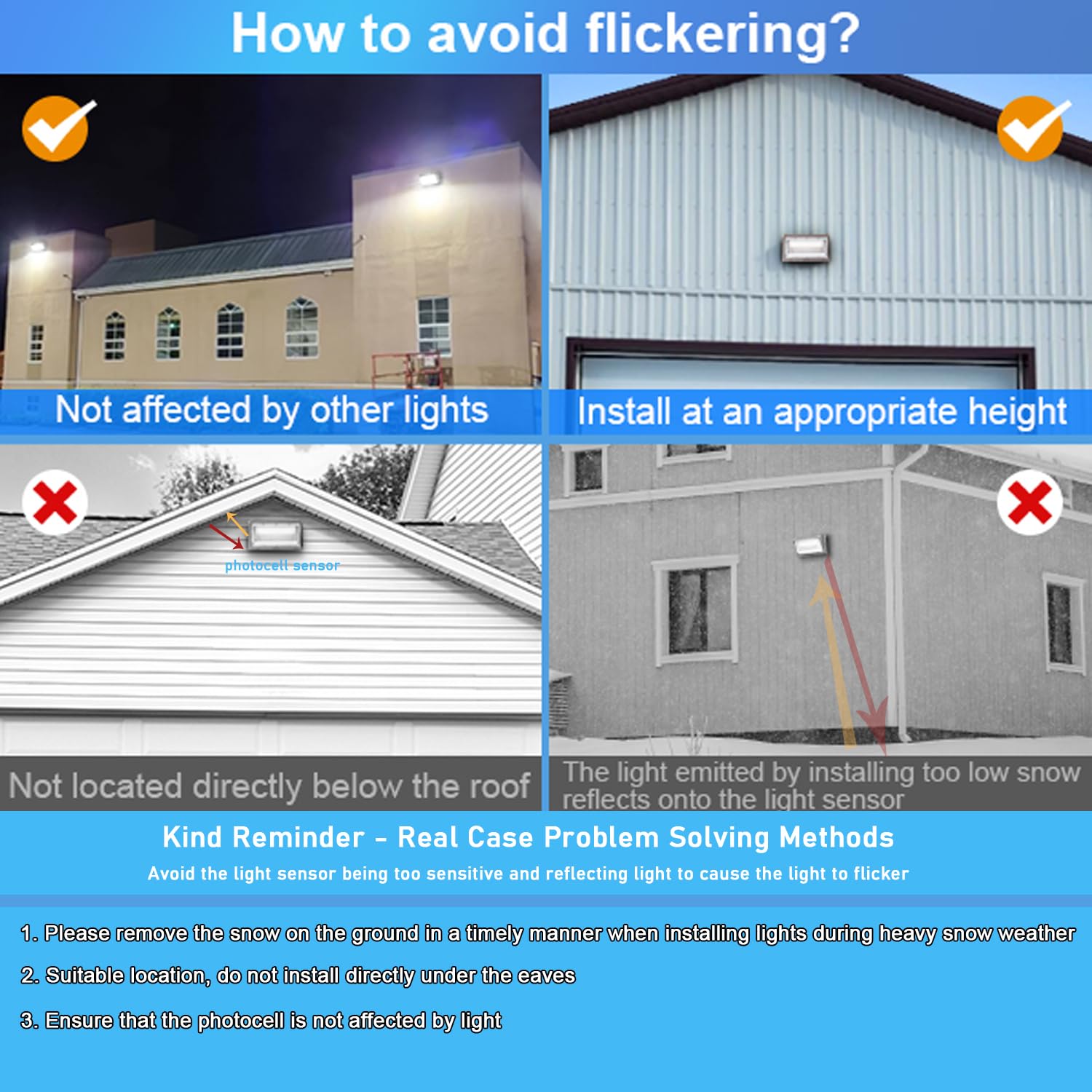 LEDMO 150W Wall Pack Lights, 4 Pack Outdoor LED Security Light, Photocell Dusk to Dawn, 5000K, IP65, White, Model 1803D