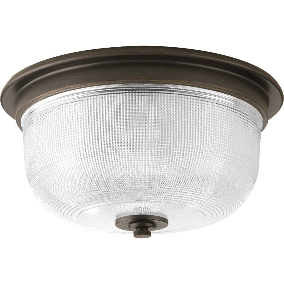Progress Lighting Two-Light Close-to-Ceiling Fixture, 12-3/8in Bronze, Alloy Steel, Model P3740-74