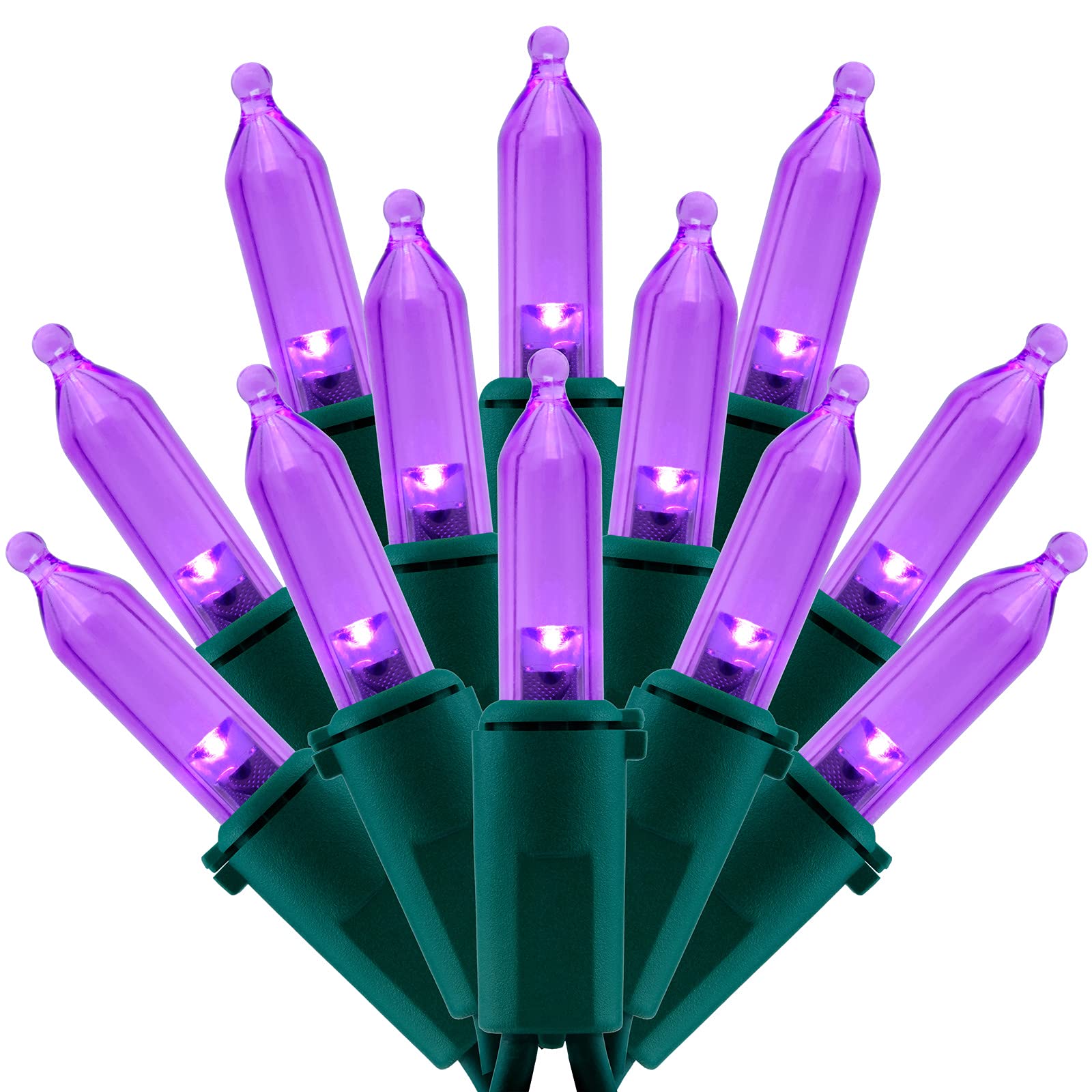 Sweet Shine 200 Count Purple Led Christmas Lights, 66 Ft Ul Certified Holiday String Lights