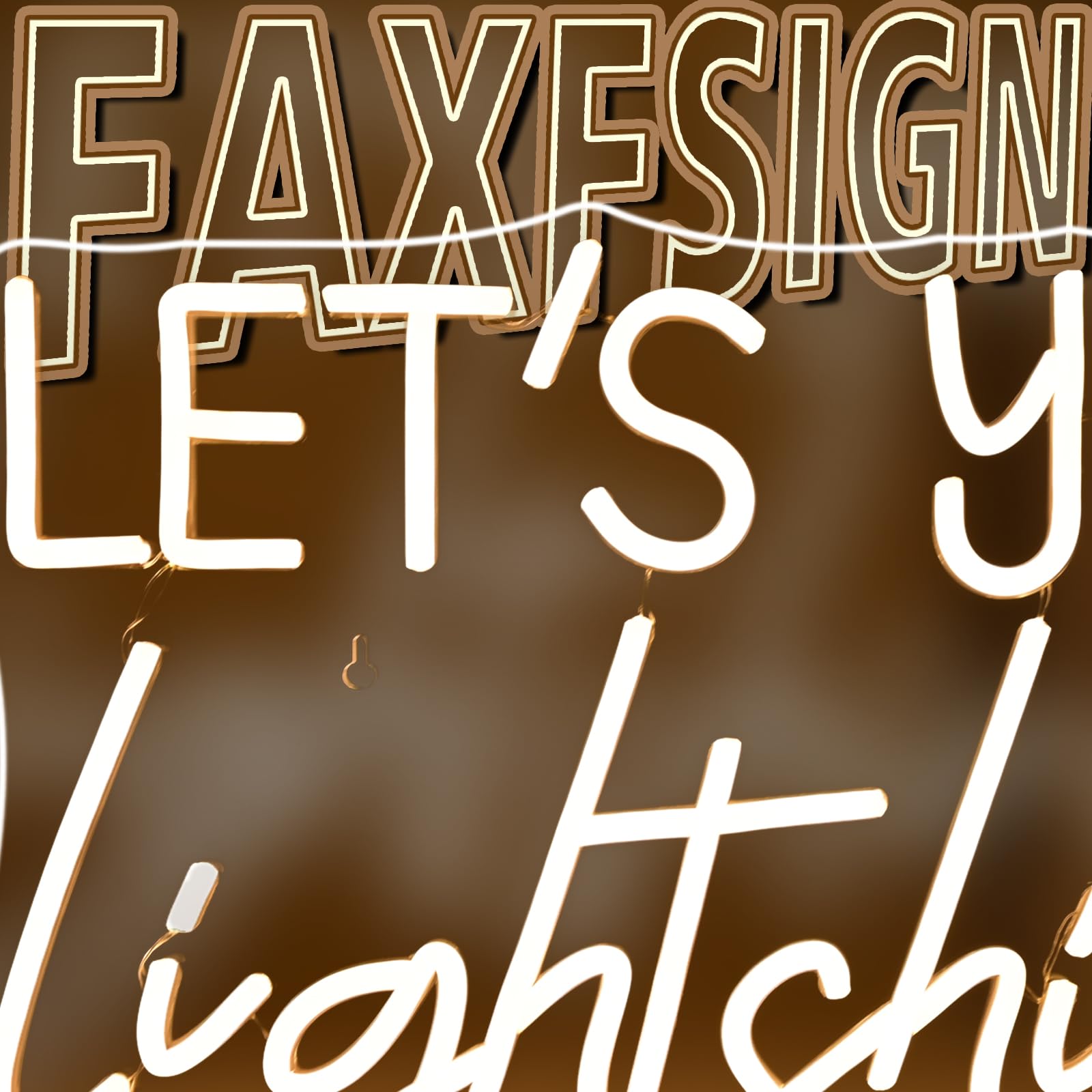 FAXFSIGN Neon Light Sign - Christian Wall Decor, Bible Verse, Dimmable, 16.54in x 11.4in, E-Lets You Light Shine