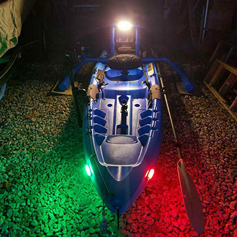 GSRECY LED Boat Navigation Lights, Stern & Bow Lights, 12V, Pack of 4, Red & Green