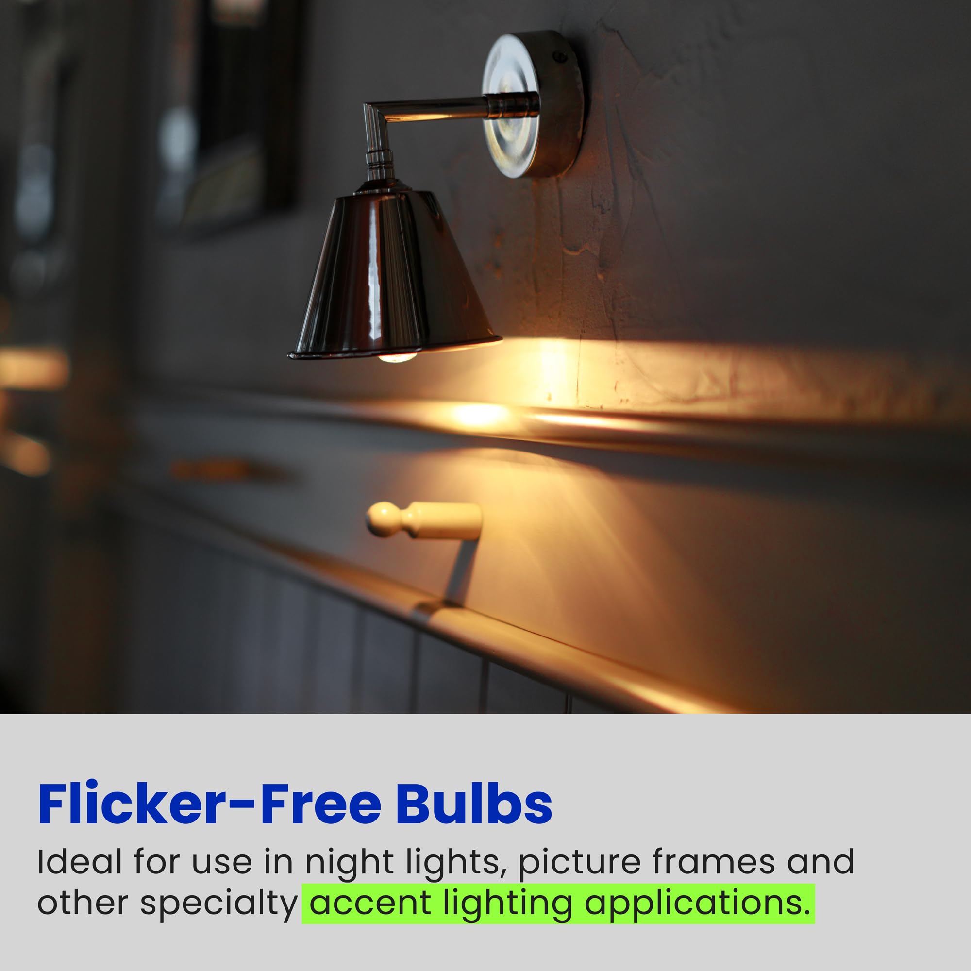 Feit Electric S11 Led Bulb E26 Base, Non Dimmable, 30W Equivalent, 2700K Soft White, 120V, 15,000 Hour Lifetime, Led Night Light