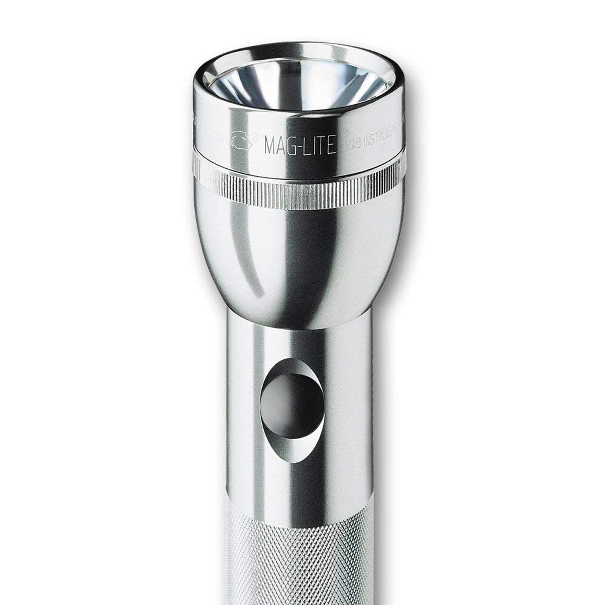 MagLite Heavy-Duty 3-Cell D Flashlight, Silver - Model S3D105, Incandescent, Display Box