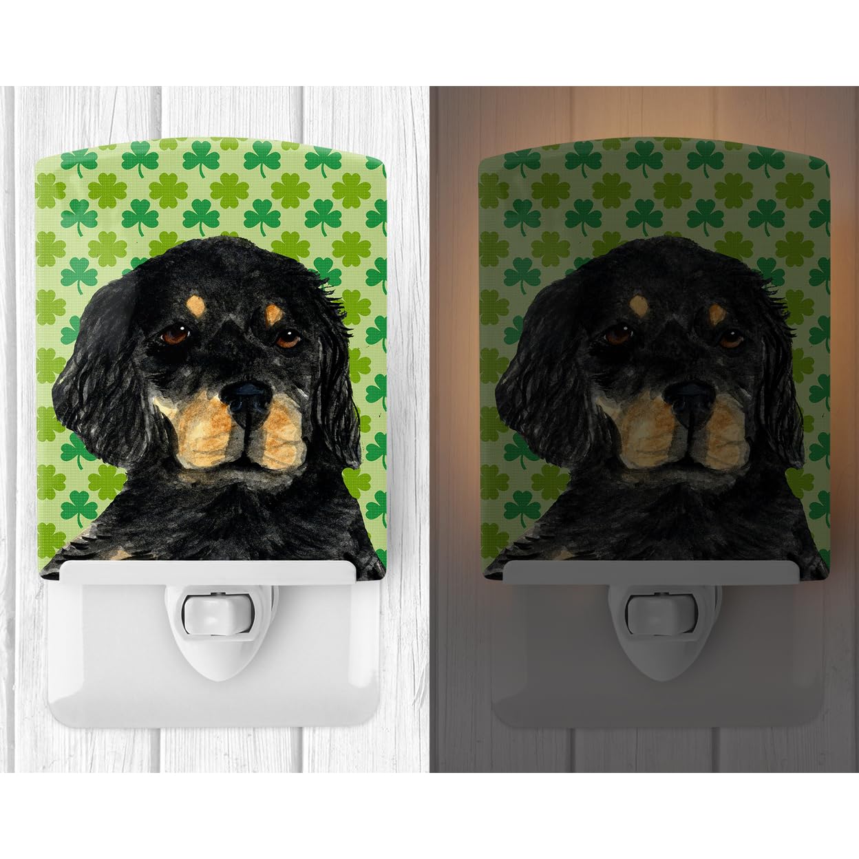 Carolines Treasures Ceramic Night Light, Gordon Setter St. Patricks Day, 6x4x3in, Multicolor, Model SS4446CNL