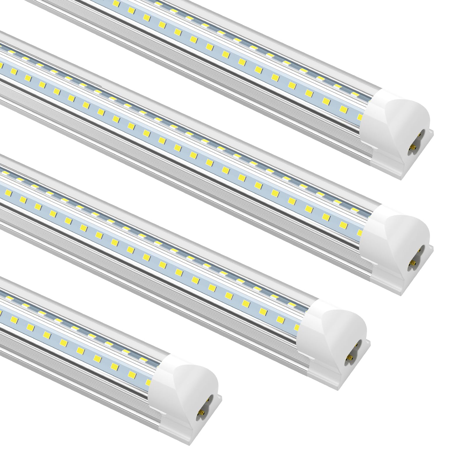 SHOPLED 5FT LED Shop Light, 45W 5850LM, 6000K Cool White, V Shape, T8 Tube Lights Fixture, 4 Pack
