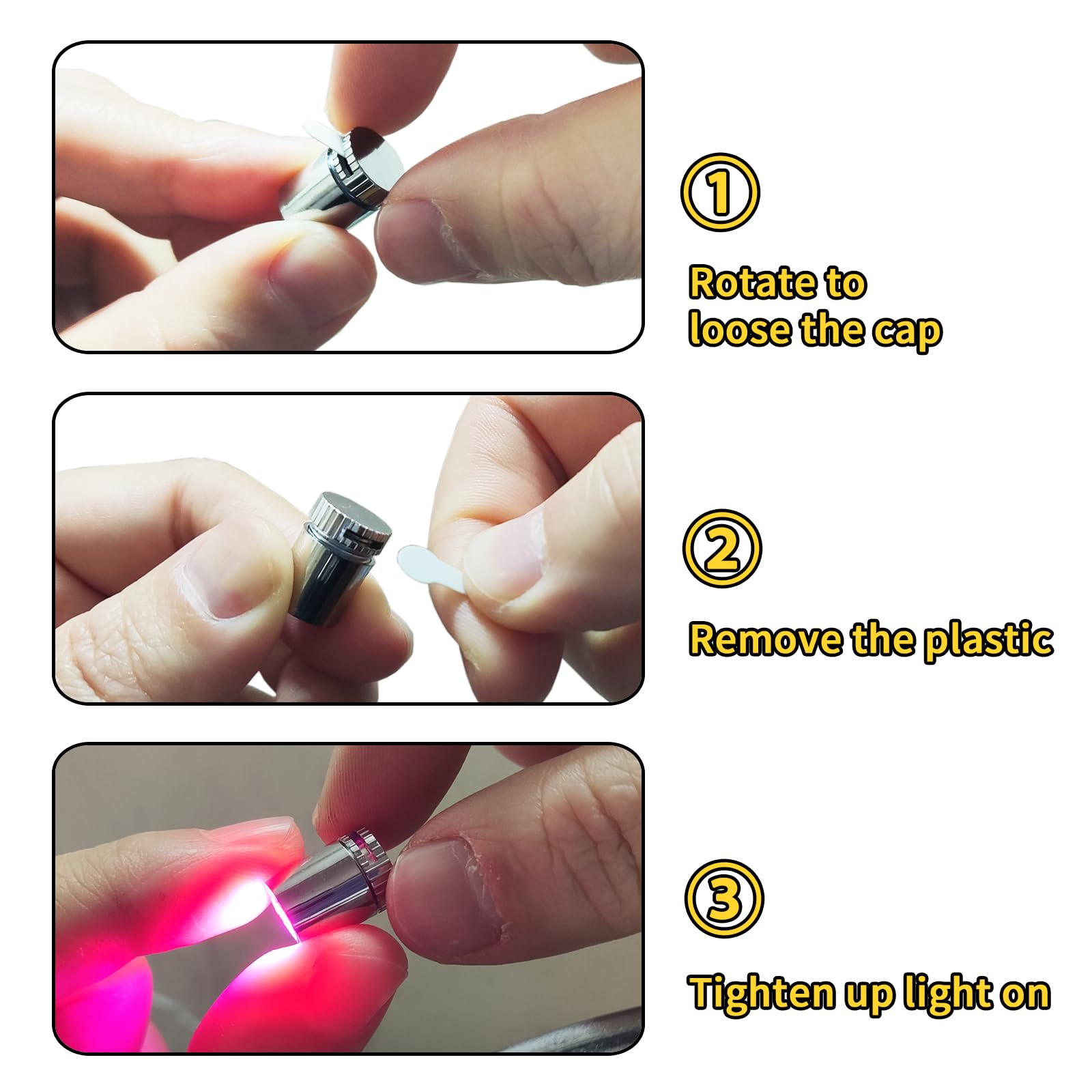 10 Pack Small Spotlight Battery Operated Led Lights, Warm White Led Wireless Miniature Spot Light For Artwork Painting,Jewelry S