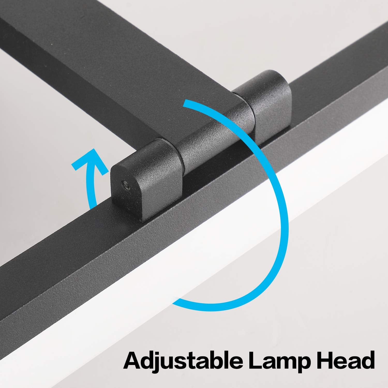 SOLFART 18-Inch LED Bathroom Vanity Light Fixture, Black, Aluminum, Model 8778-457mm-6000K-ND, Non-Dimmable
