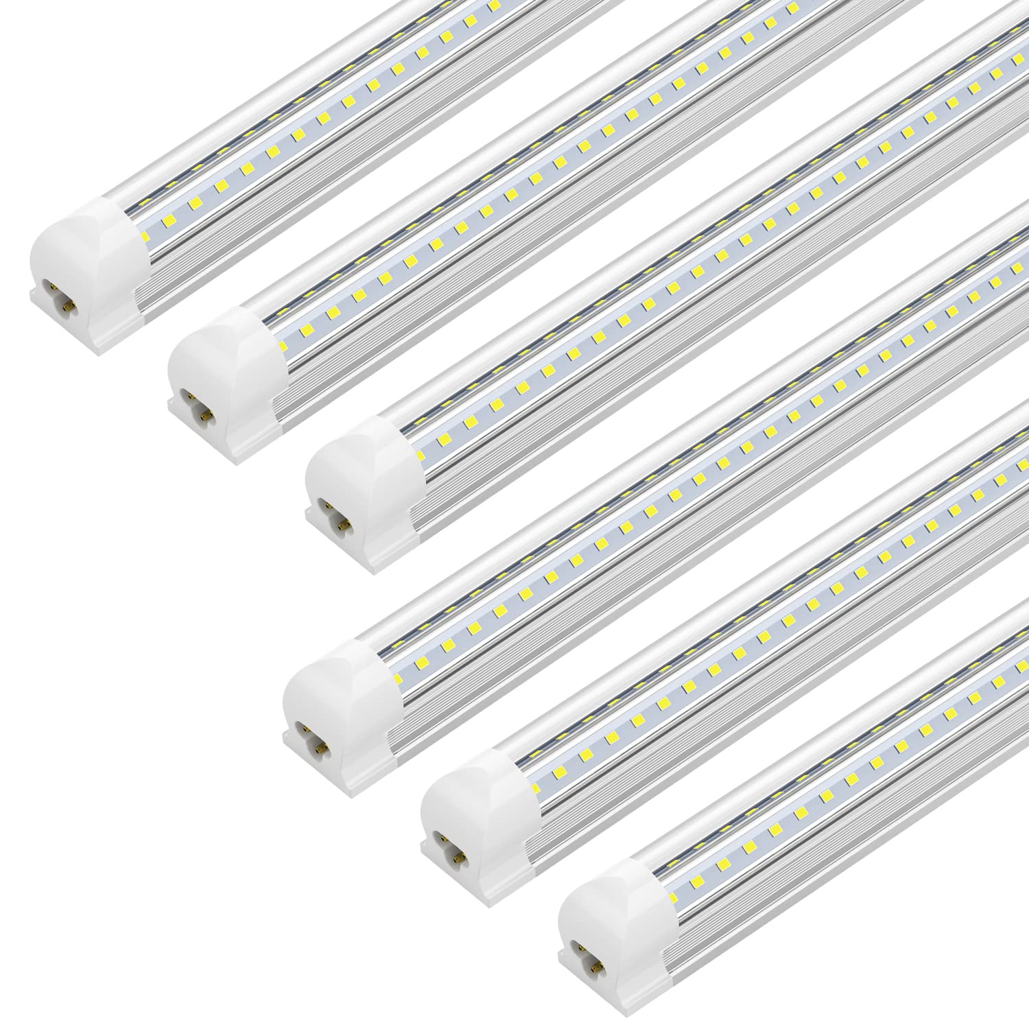 Jesled Led Shop Light 4Ft, 36W 4500Lm 6500K Cool White, T8 Integrated Led Light Fixture, High Output, V-Shape, Linkable 48'' Led